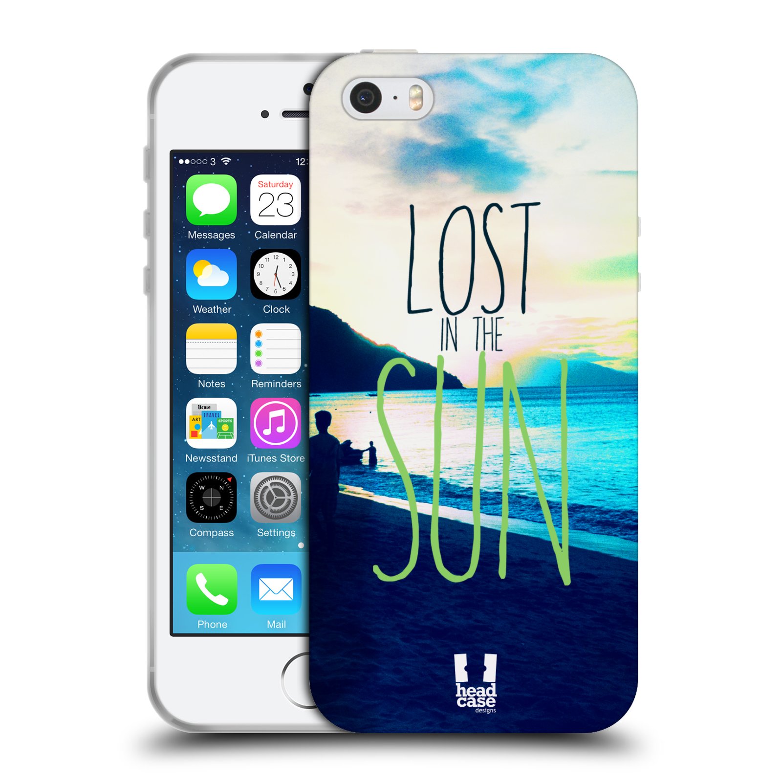 HEAD CASE silikonový obal na mobil Apple Iphone SE vzor Pozitivní vlny MODRÁ, moře, slunce a pláž LOST IN THE SUN