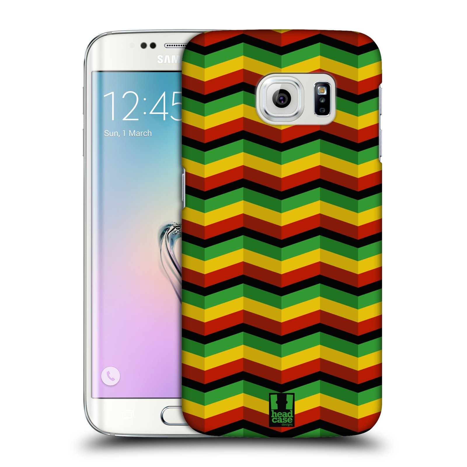 HEAD CASE plastový obal na mobil SAMSUNG Galaxy S6 EDGE (G9250, G925, G925F) vzor Rasta barevné vzory CHEVRON