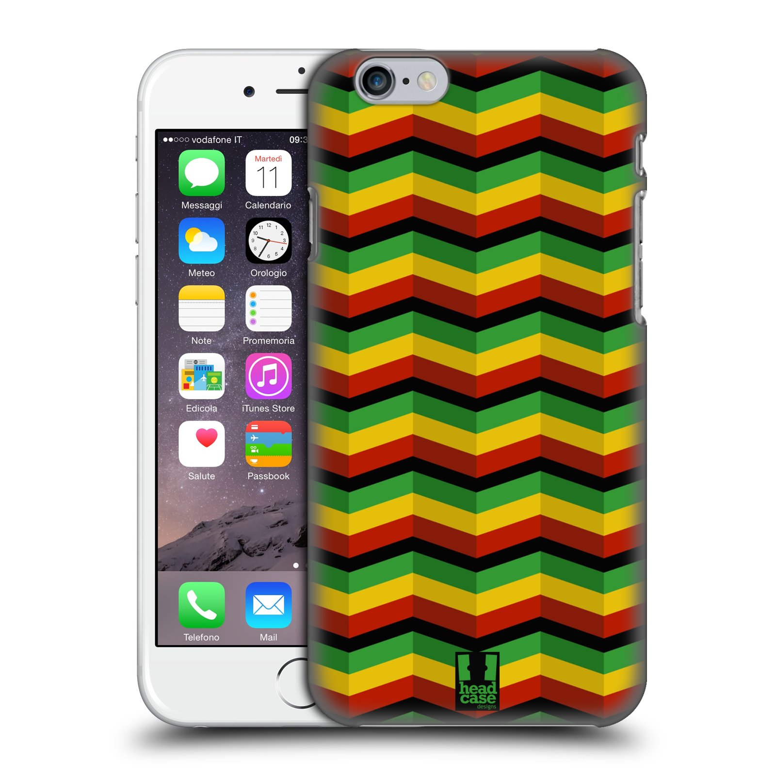 Plastové pouzdro pro mobil Apple Iphone 6/6S vzor Rasta barevné vzory CHEVRON
