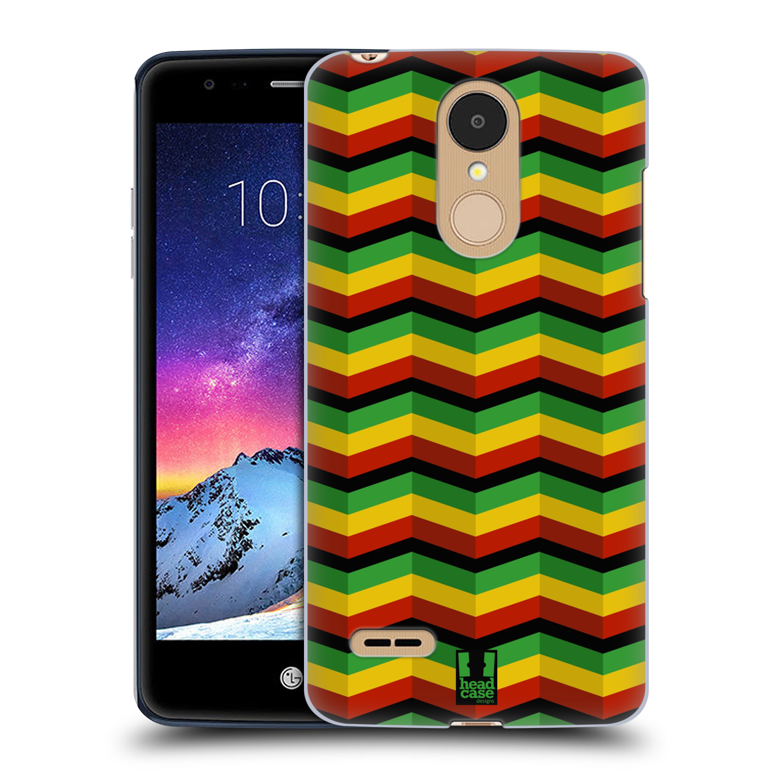 HEAD CASE plastový obal na mobil LG K9 / K8 2018 vzor Rasta barevné vzory CHEVRON