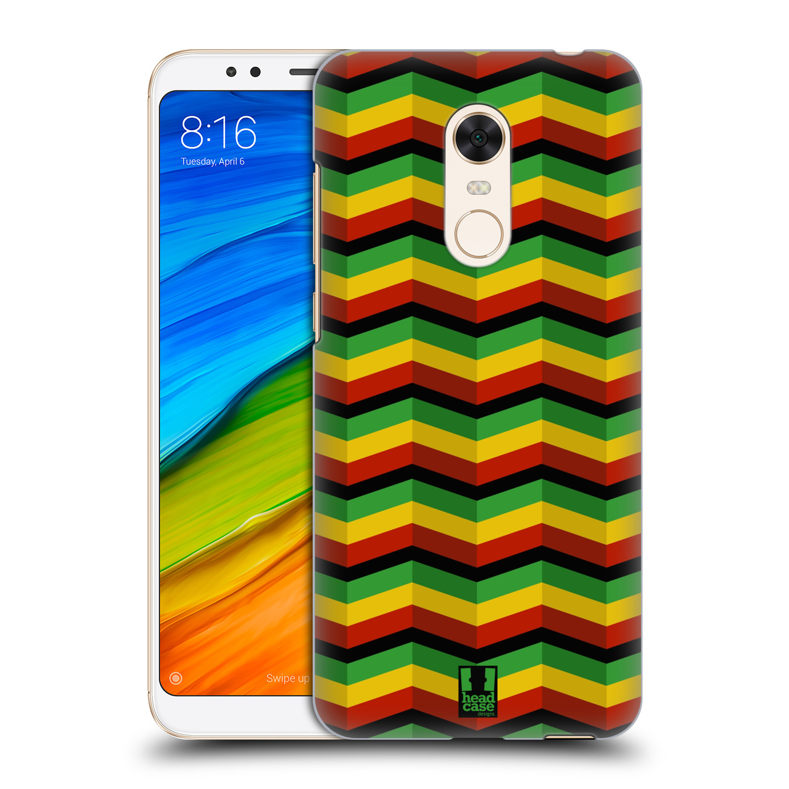 HEAD CASE plastový obal na mobil Xiaomi Redmi 5 PLUS vzor Rasta barevné vzory CHEVRON