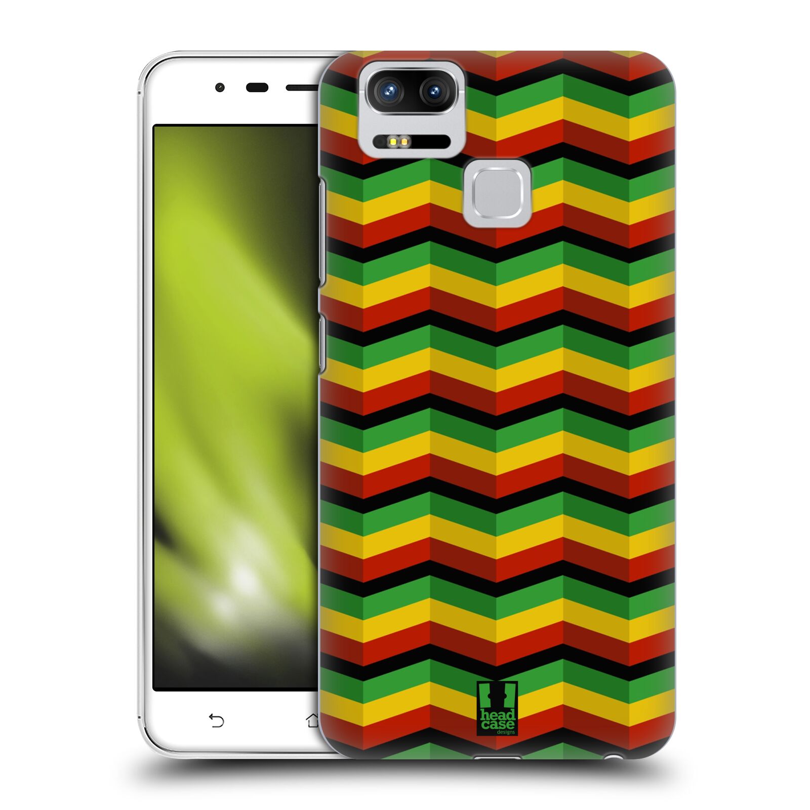 HEAD CASE plastový obal na mobil Asus Zenfone 3 Zoom ZE553KL vzor Rasta barevné vzory CHEVRON