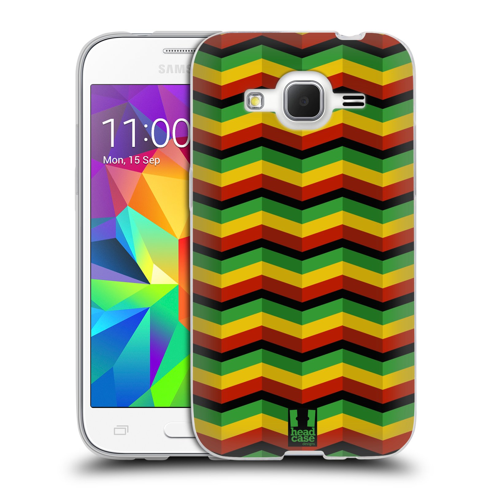 HEAD CASE silikonový obal na mobil Samsung Galaxy Core Prime (G360) vzor Rasta barevné vzory CHEVRON