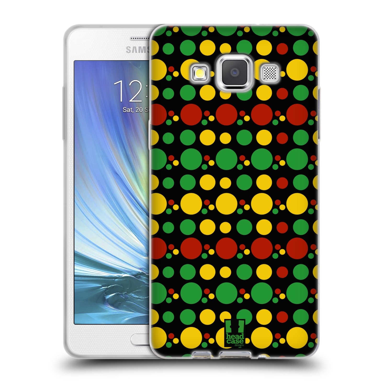 HEAD CASE silikonový obal na mobil Samsung Galaxy A5 vzor Rasta barevné vzory KRUHY