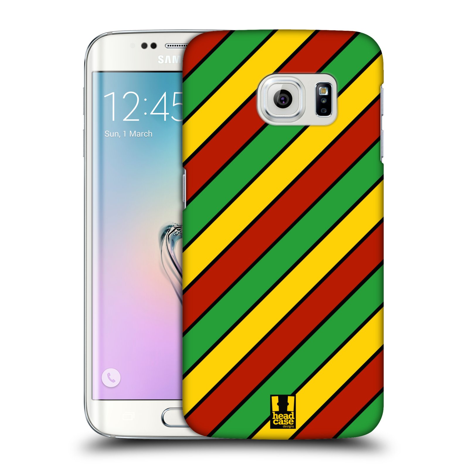 HEAD CASE plastový obal na mobil SAMSUNG Galaxy S6 EDGE (G9250, G925, G925F) vzor Rasta barevné vzory PRUHY