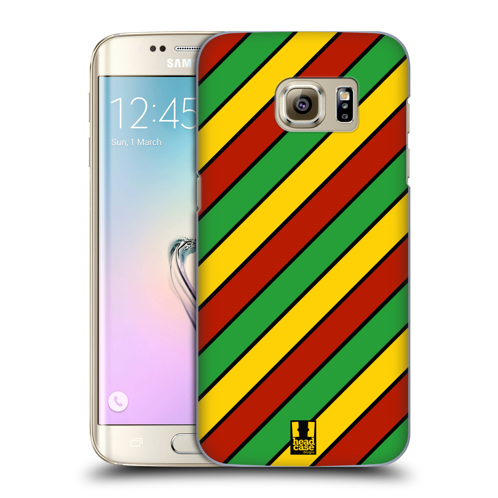 HEAD CASE plastový obal na mobil SAMSUNG GALAXY S7 EDGE vzor Rasta barevné vzory PRUHY