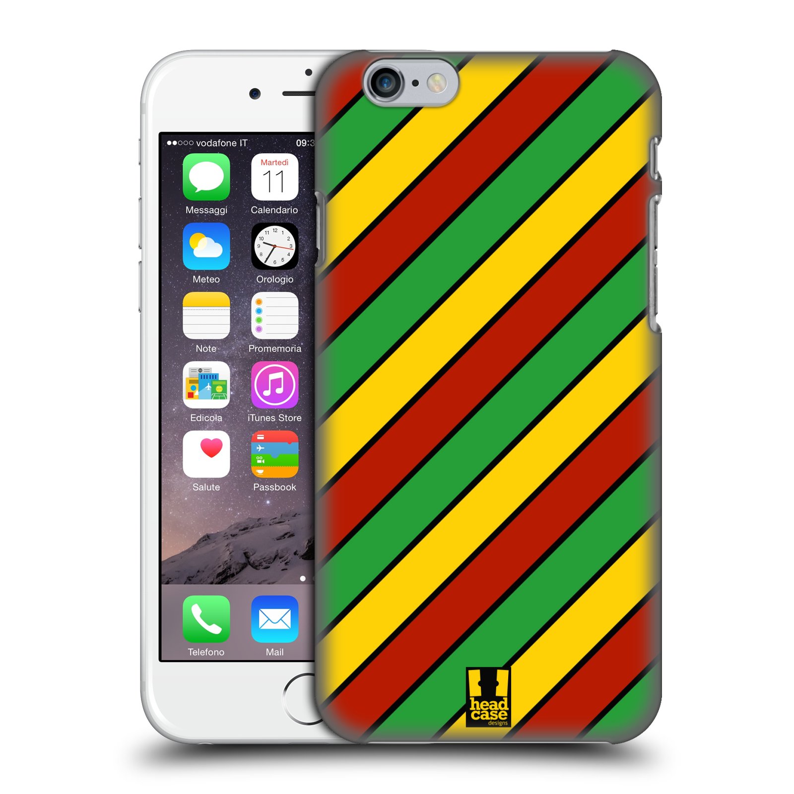 Plastové pouzdro pro mobil Apple Iphone 6/6S vzor Rasta barevné vzory PRUHY