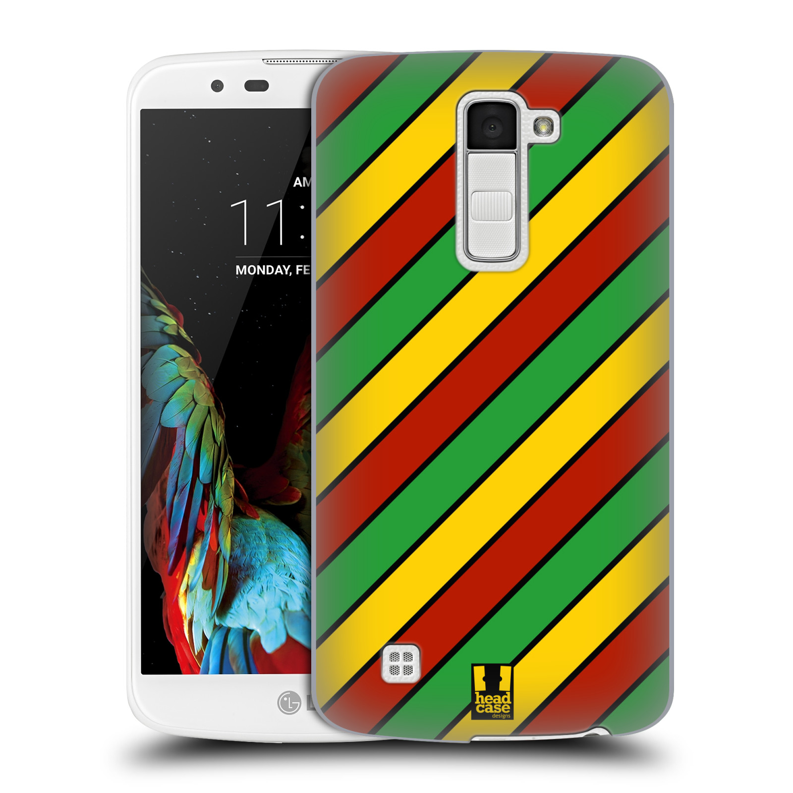 HEAD CASE plastový obal na mobil LG K10 vzor Rasta barevné vzory PRUHY