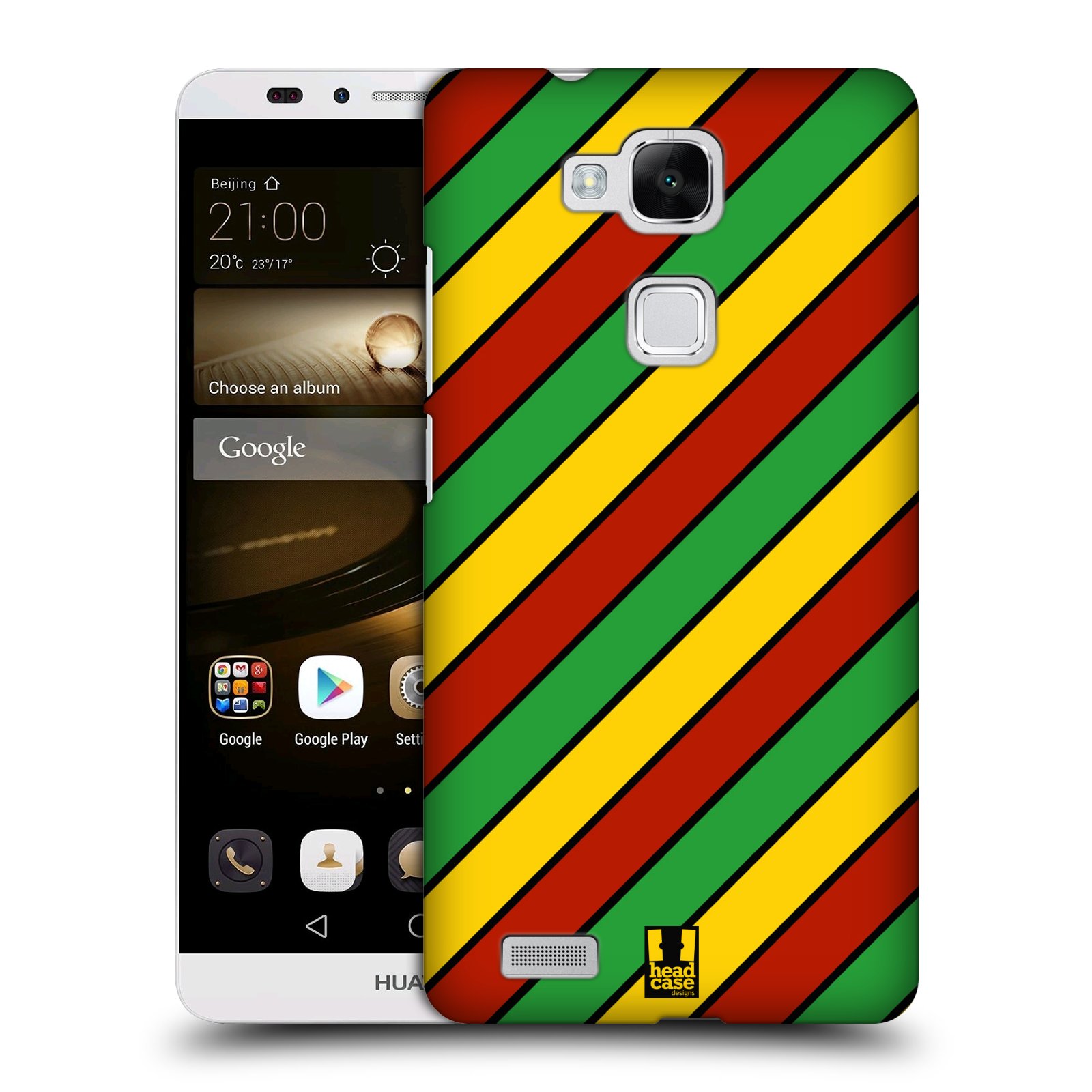 HEAD CASE plastový obal na mobil Huawei Mate 7 vzor Rasta barevné vzory PRUHY