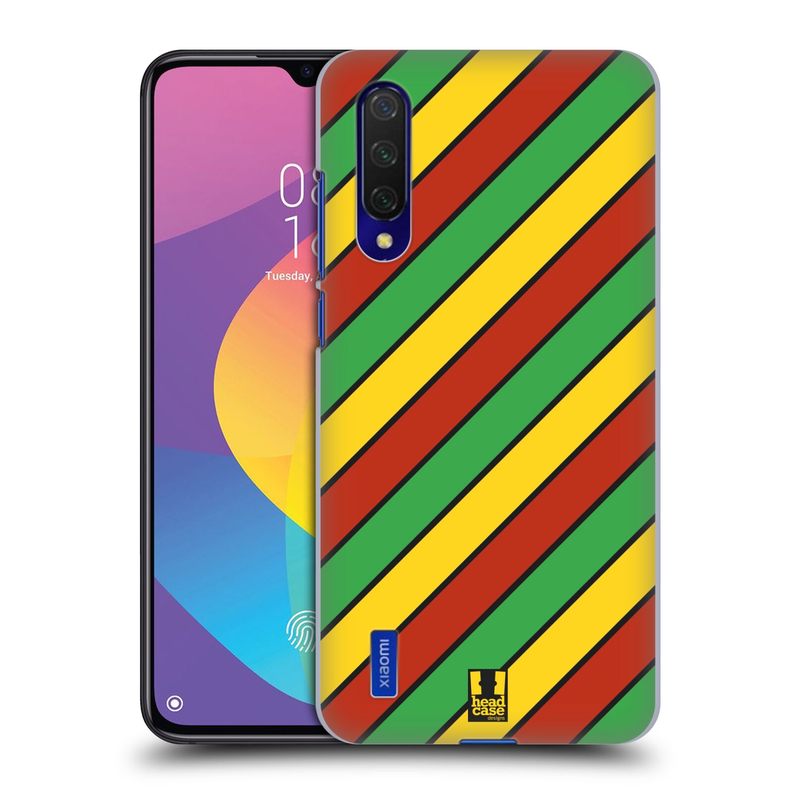 Zadní kryt na mobil Xiaomi MI 9 LITE vzor Rasta barevné vzory PRUHY