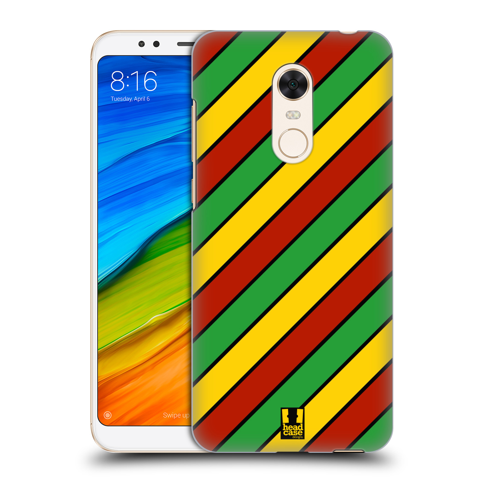 HEAD CASE plastový obal na mobil Xiaomi Redmi 5 PLUS vzor Rasta barevné vzory PRUHY