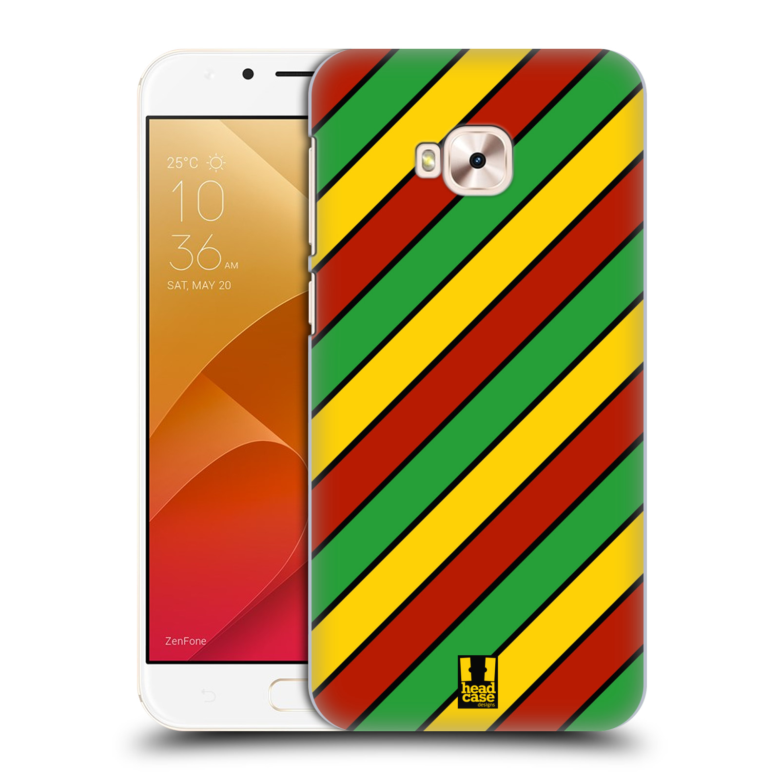 HEAD CASE plastový obal na mobil Asus Zenfone 4 Selfie Pro ZD552KL vzor Rasta barevné vzory PRUHY