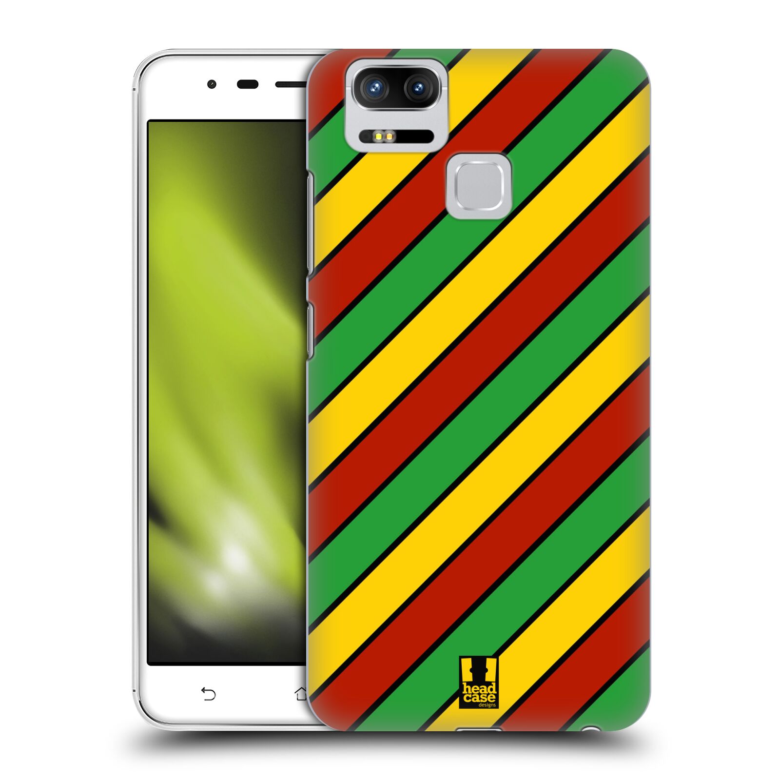 HEAD CASE plastový obal na mobil Asus Zenfone 3 Zoom ZE553KL vzor Rasta barevné vzory PRUHY