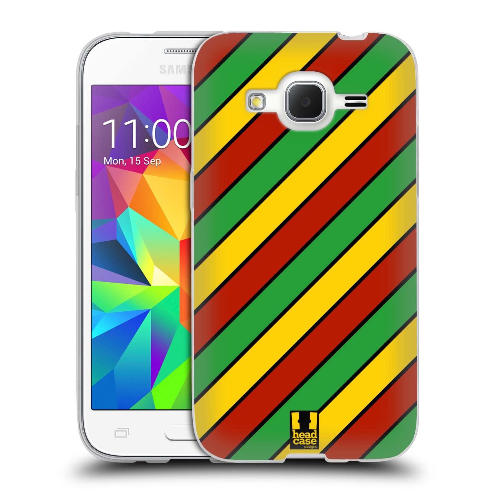 HEAD CASE silikonový obal na mobil Samsung Galaxy Core Prime (G360) vzor Rasta barevné vzory PRUHY