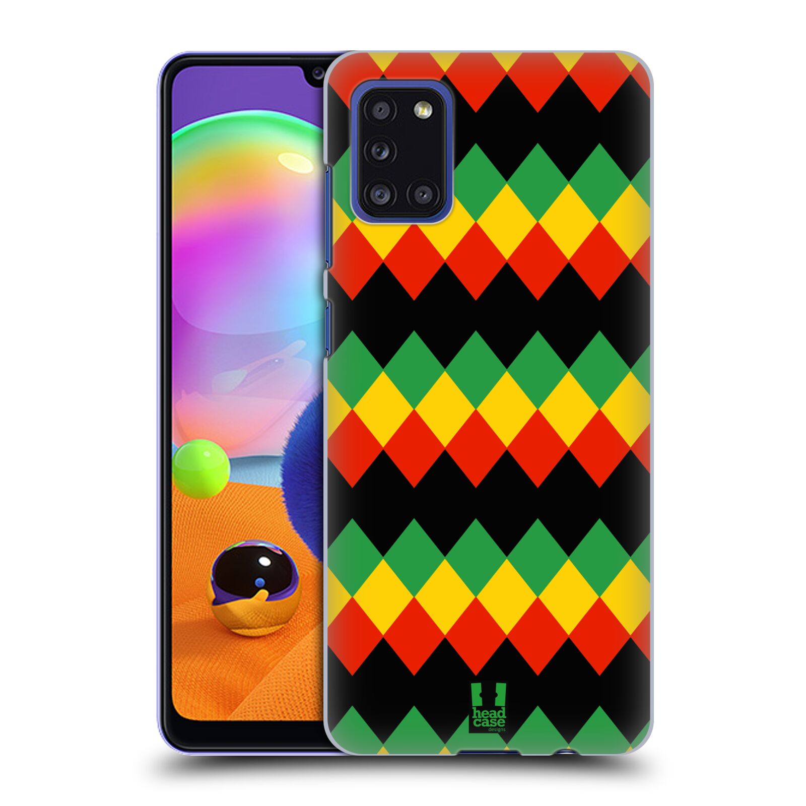 Zadní kryt na mobil Samsung Galaxy A31 vzor Rasta barevné vzory DIAMANT