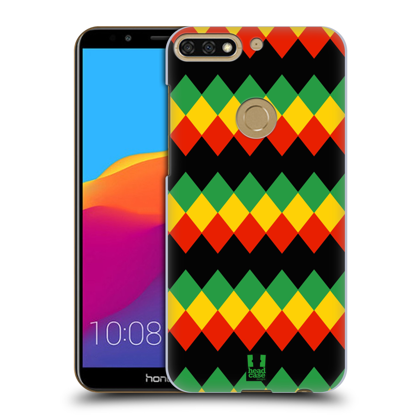 HEAD CASE plastový obal na mobil Honor 7c vzor Rasta barevné vzory DIAMANT