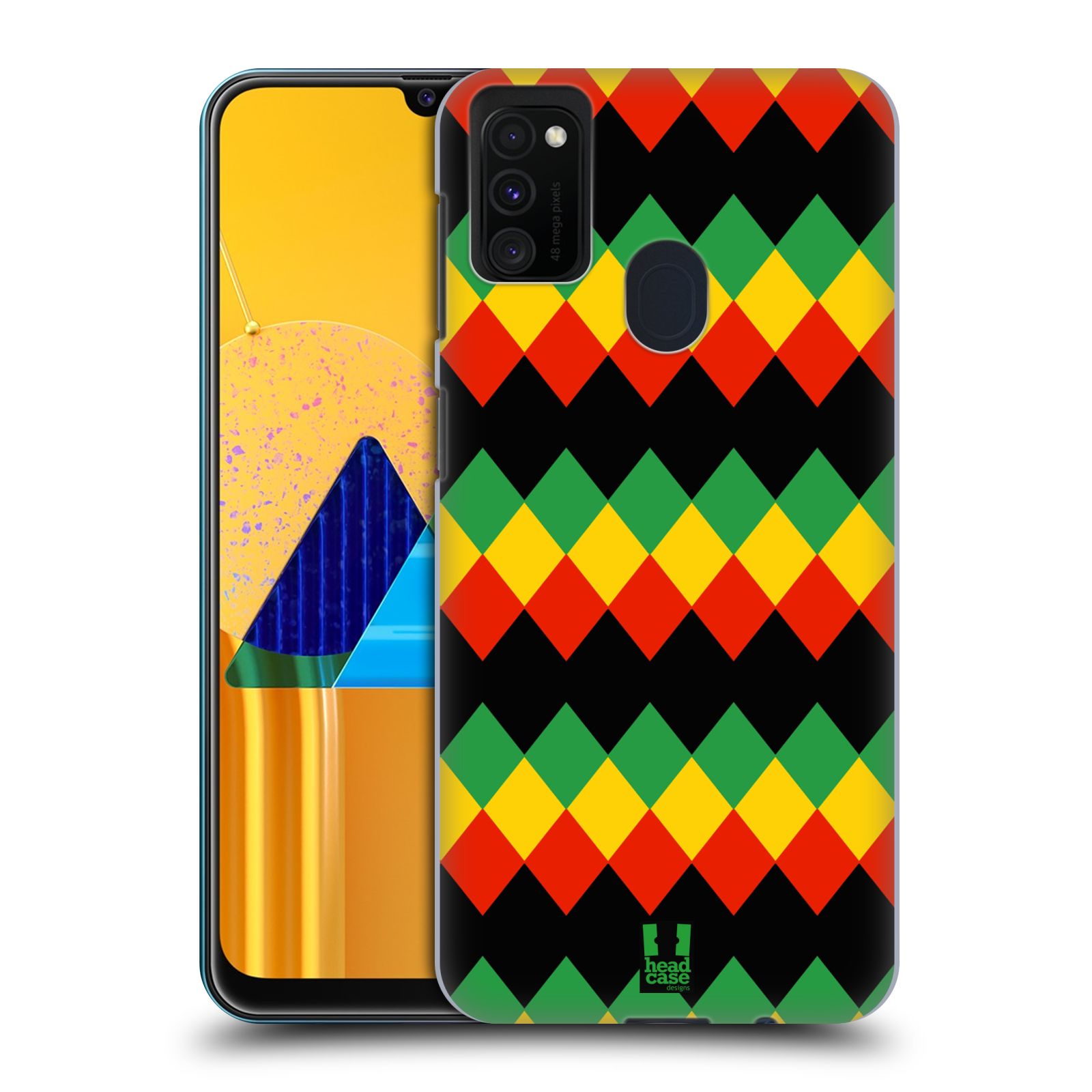 Zadní kryt na mobil Samsung Galaxy M21 vzor Rasta barevné vzory DIAMANT