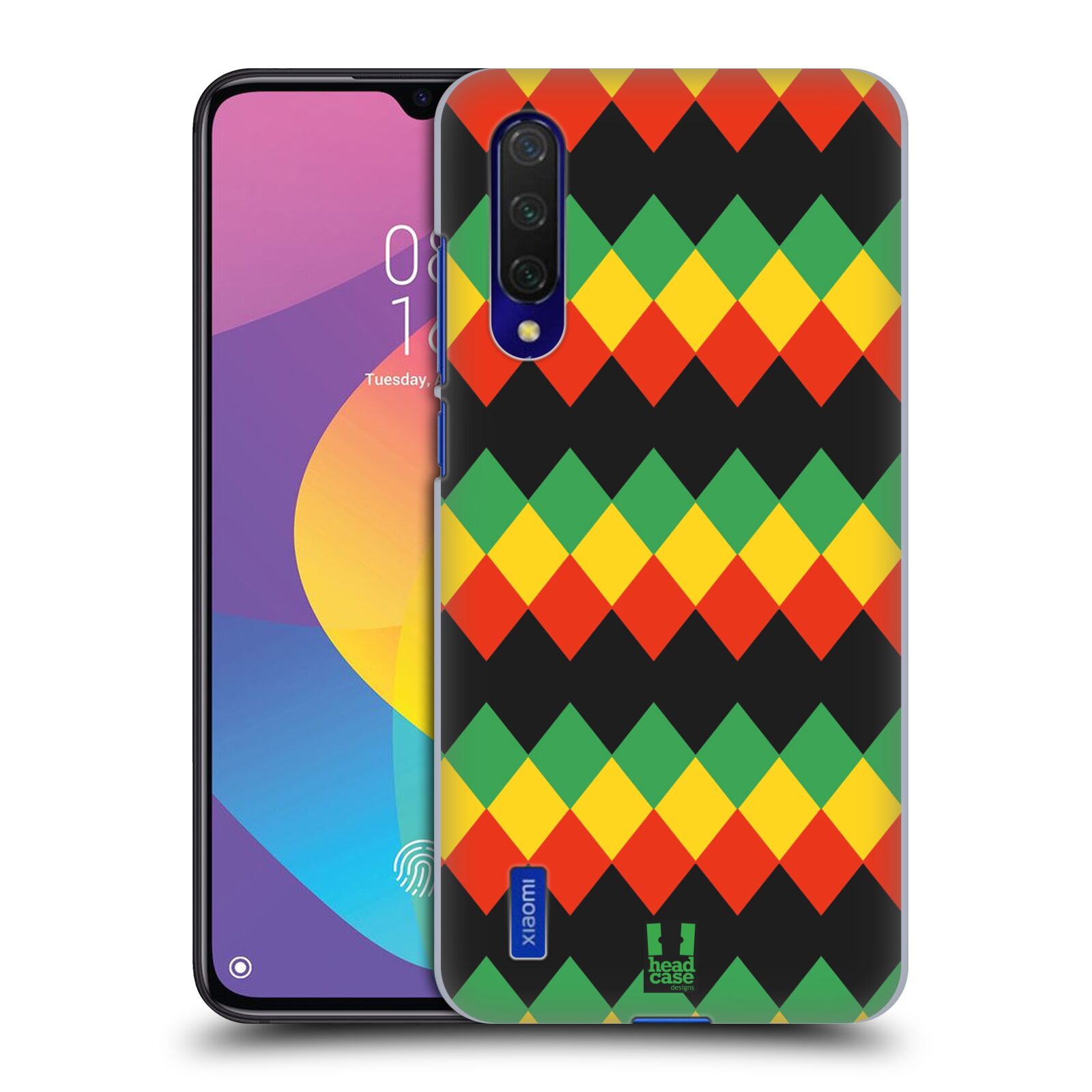 Zadní kryt na mobil Xiaomi MI 9 LITE vzor Rasta barevné vzory DIAMANT