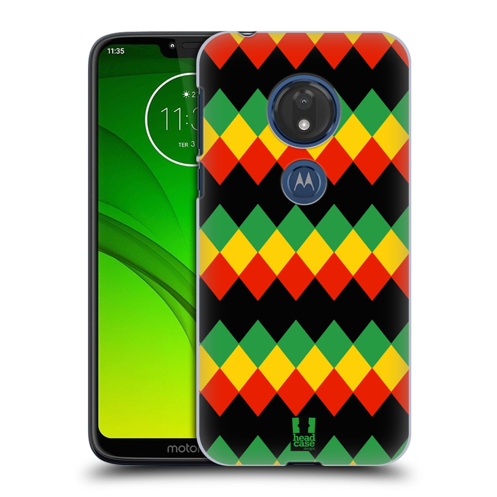 Pouzdro na mobil Motorola Moto G7 Play vzor Rasta barevné vzory DIAMANT