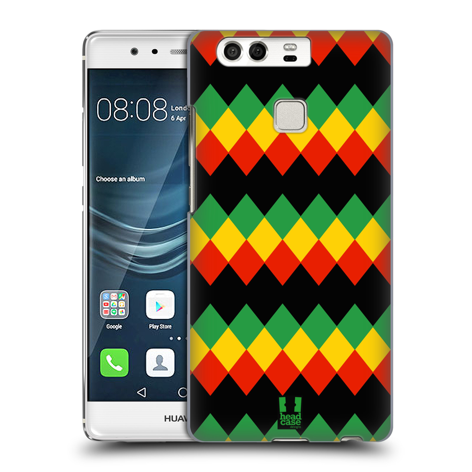 HEAD CASE plastový obal na mobil Huawei P9 / P9 DUAL SIM vzor Rasta barevné vzory DIAMANT