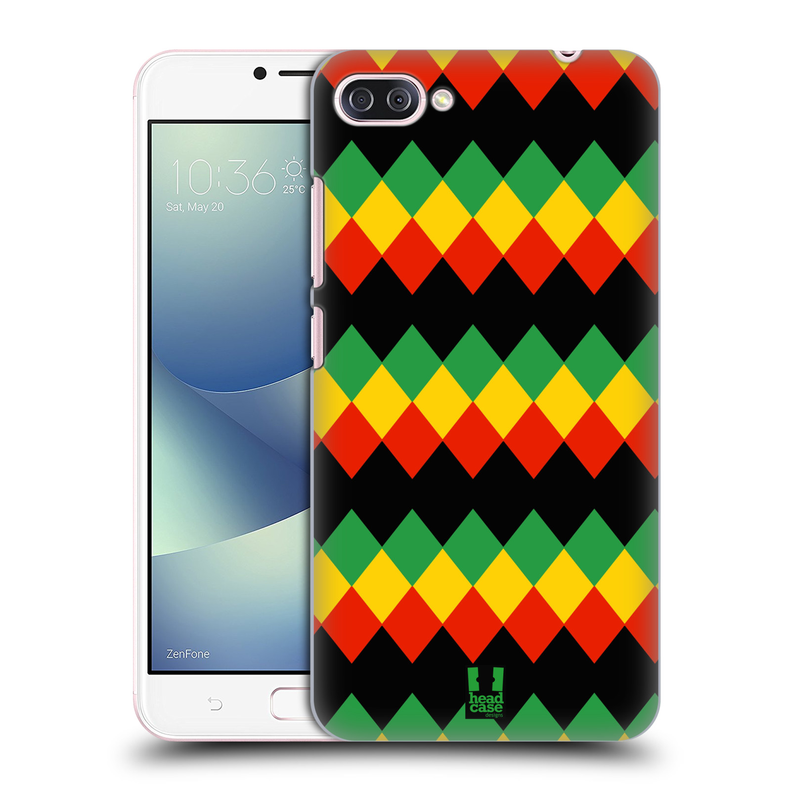 HEAD CASE plastový obal na mobil Asus Zenfone 4 MAX ZC554KL vzor Rasta barevné vzory DIAMANT