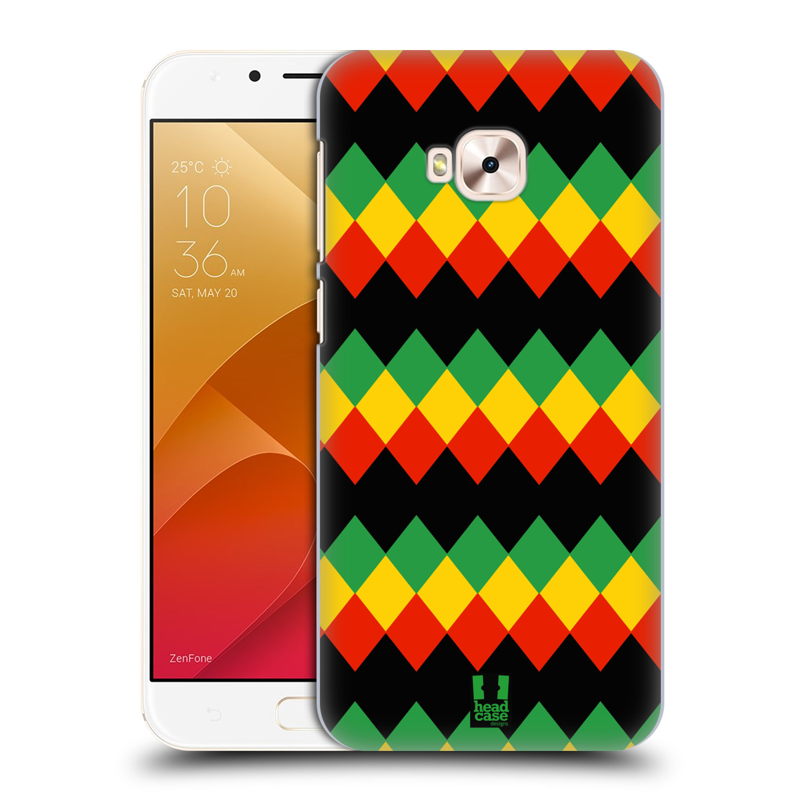 HEAD CASE plastový obal na mobil Asus Zenfone 4 Selfie Pro ZD552KL vzor Rasta barevné vzory DIAMANT