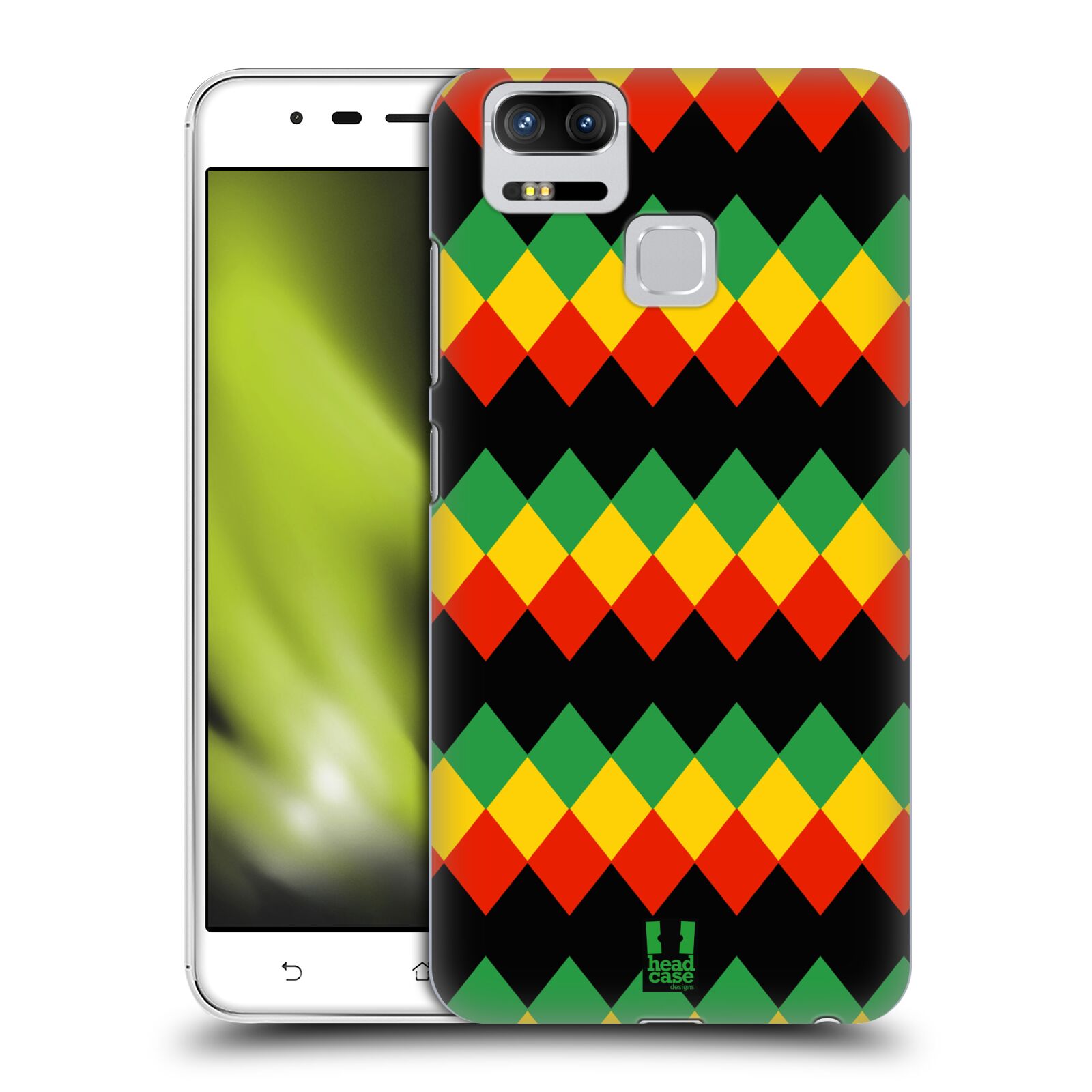 HEAD CASE plastový obal na mobil Asus Zenfone 3 Zoom ZE553KL vzor Rasta barevné vzory DIAMANT