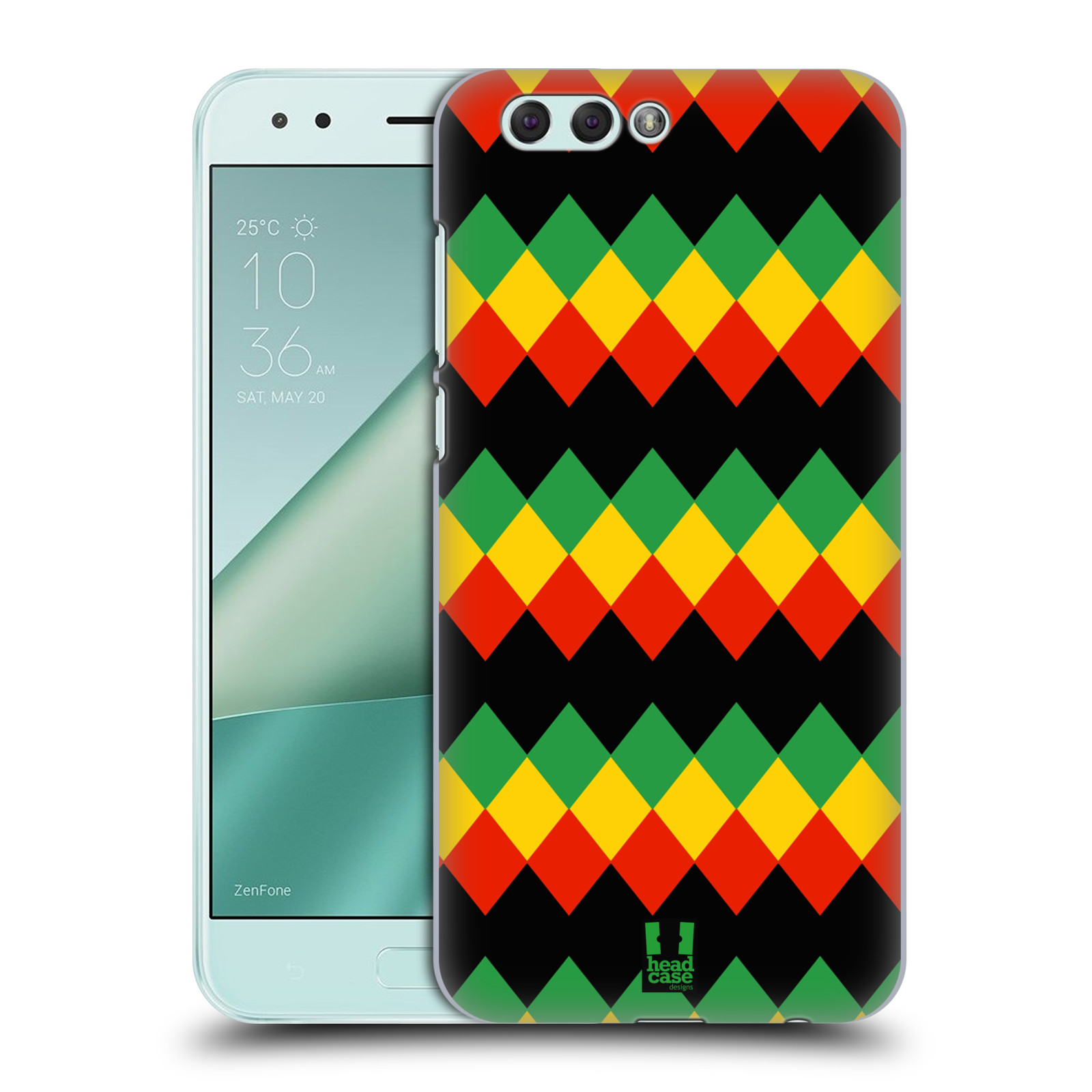 HEAD CASE plastový obal na mobil Asus Zenfone 4 ZE554KL vzor Rasta barevné vzory DIAMANT