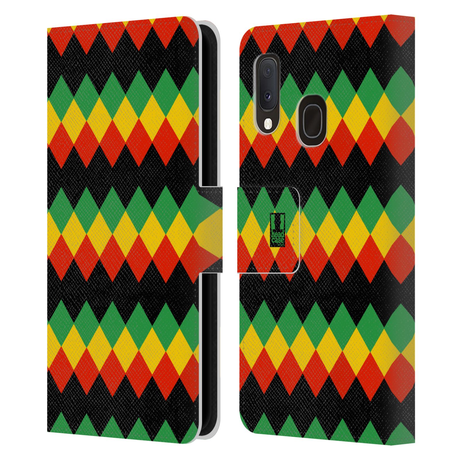 Pouzdro na mobil Samsung Galaxy A20e Rastafariánský motiv Jamajka diamant