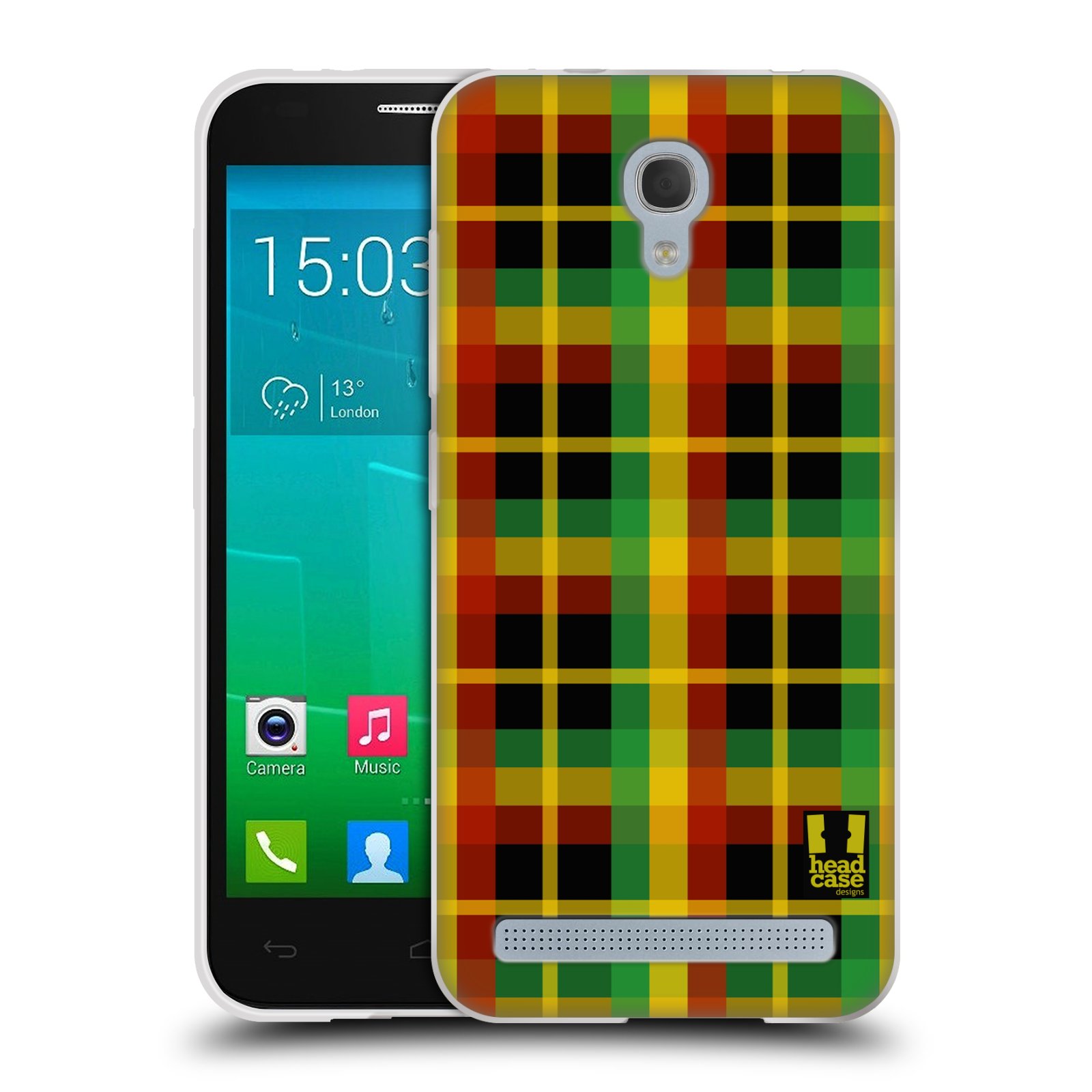 HEAD CASE silikonový obal na mobil Alcatel Idol 2 MINI S 6036Y vzor Rasta barevné vzory KOSTIČKY