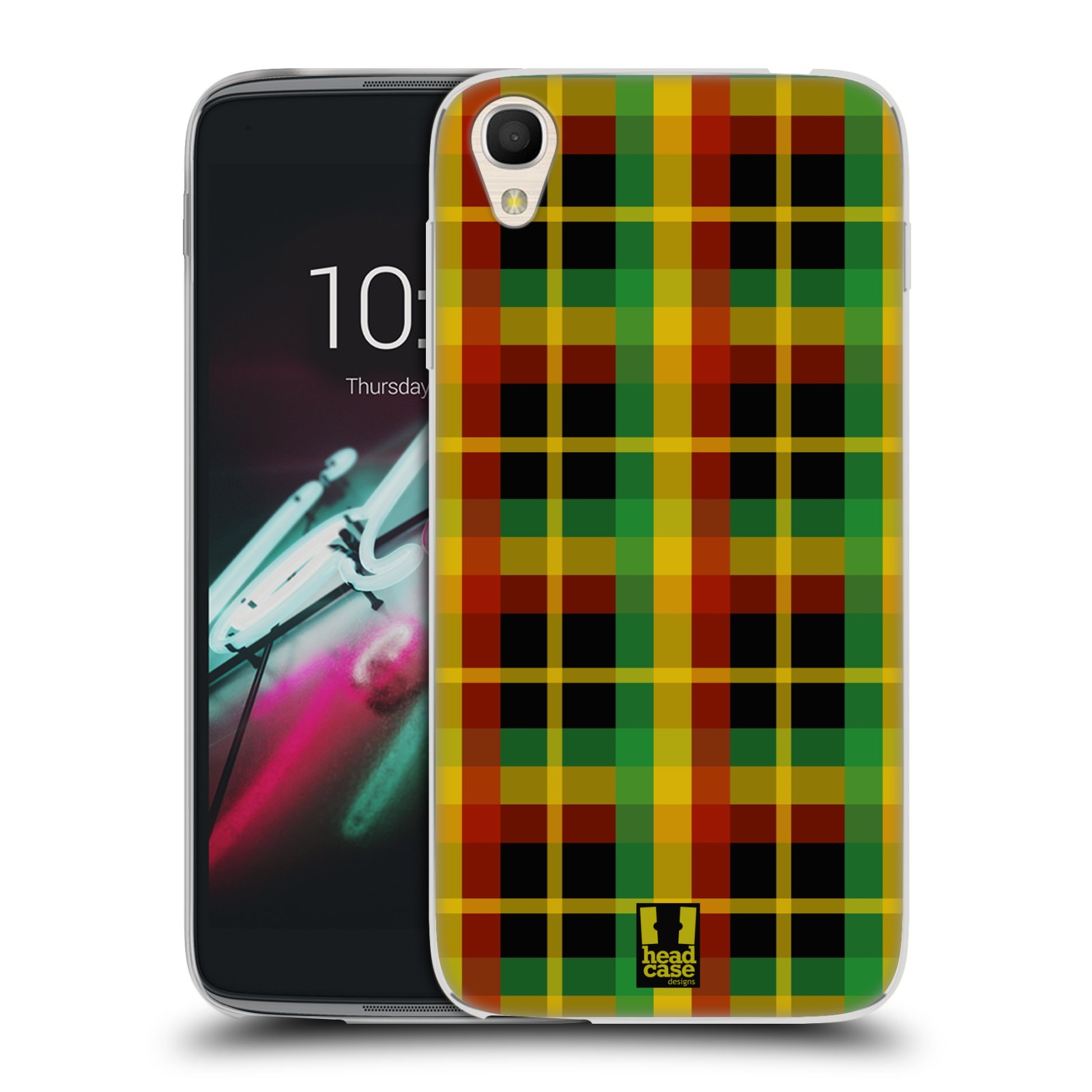 HEAD CASE silikonový obal na mobil Alcatel Idol 3 OT-6039Y (4.7) vzor Rasta barevné vzory KOSTIČKY