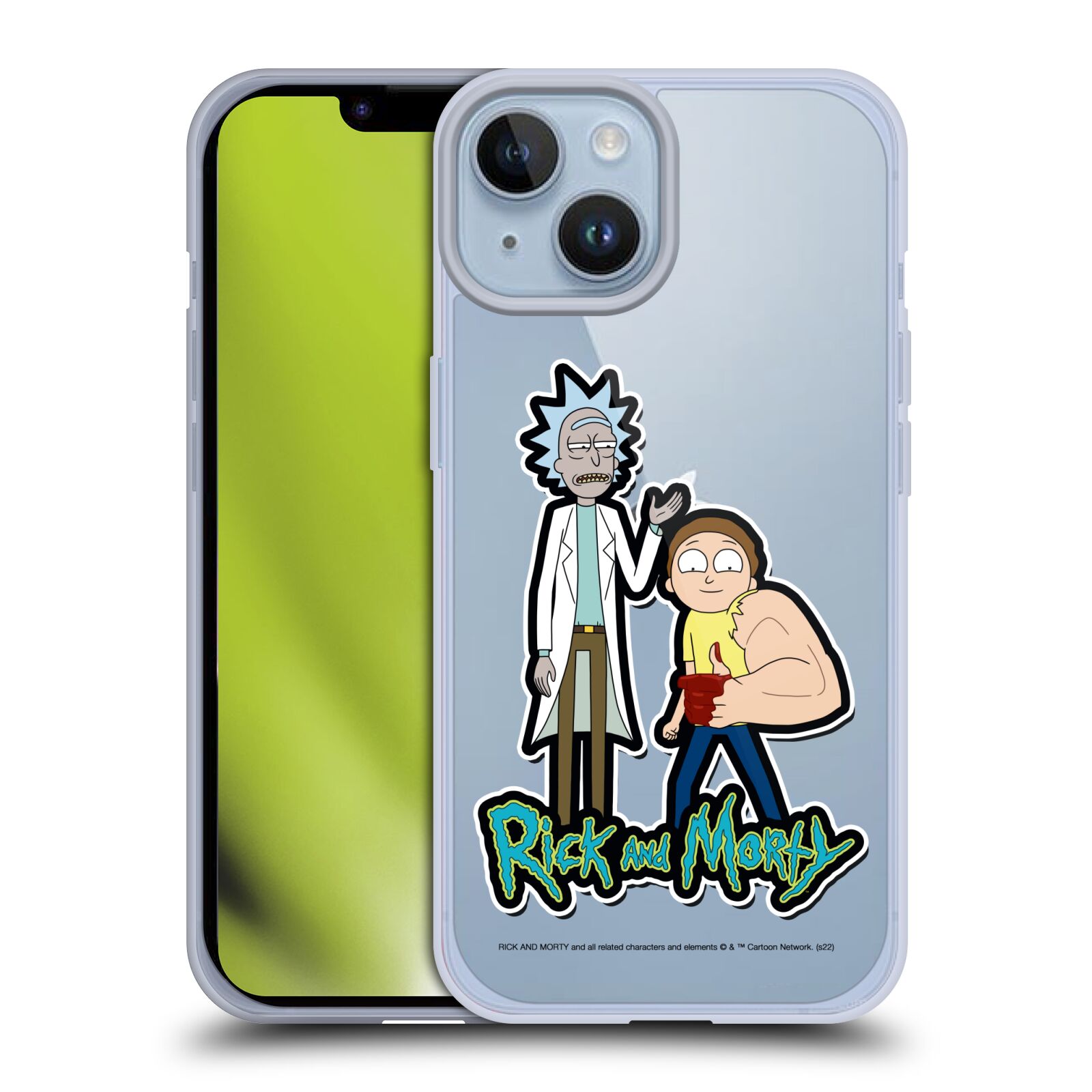 Silikonový obal na mobil Apple iPhone 14 - HEAD CASE - Rick a Morty - Svalovec
