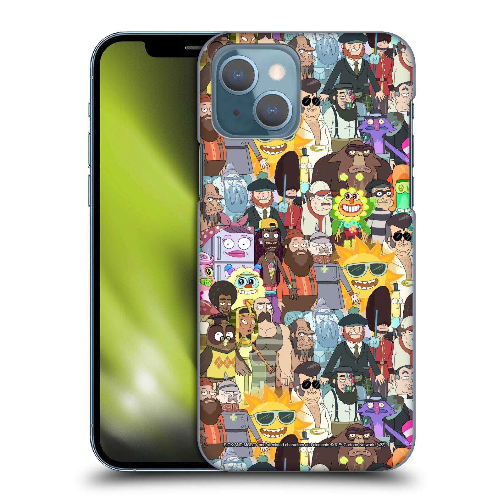Obal na mobil Apple Iphone 13 - HEAD CASE - Rick a Morty - 3. sezóna postavy