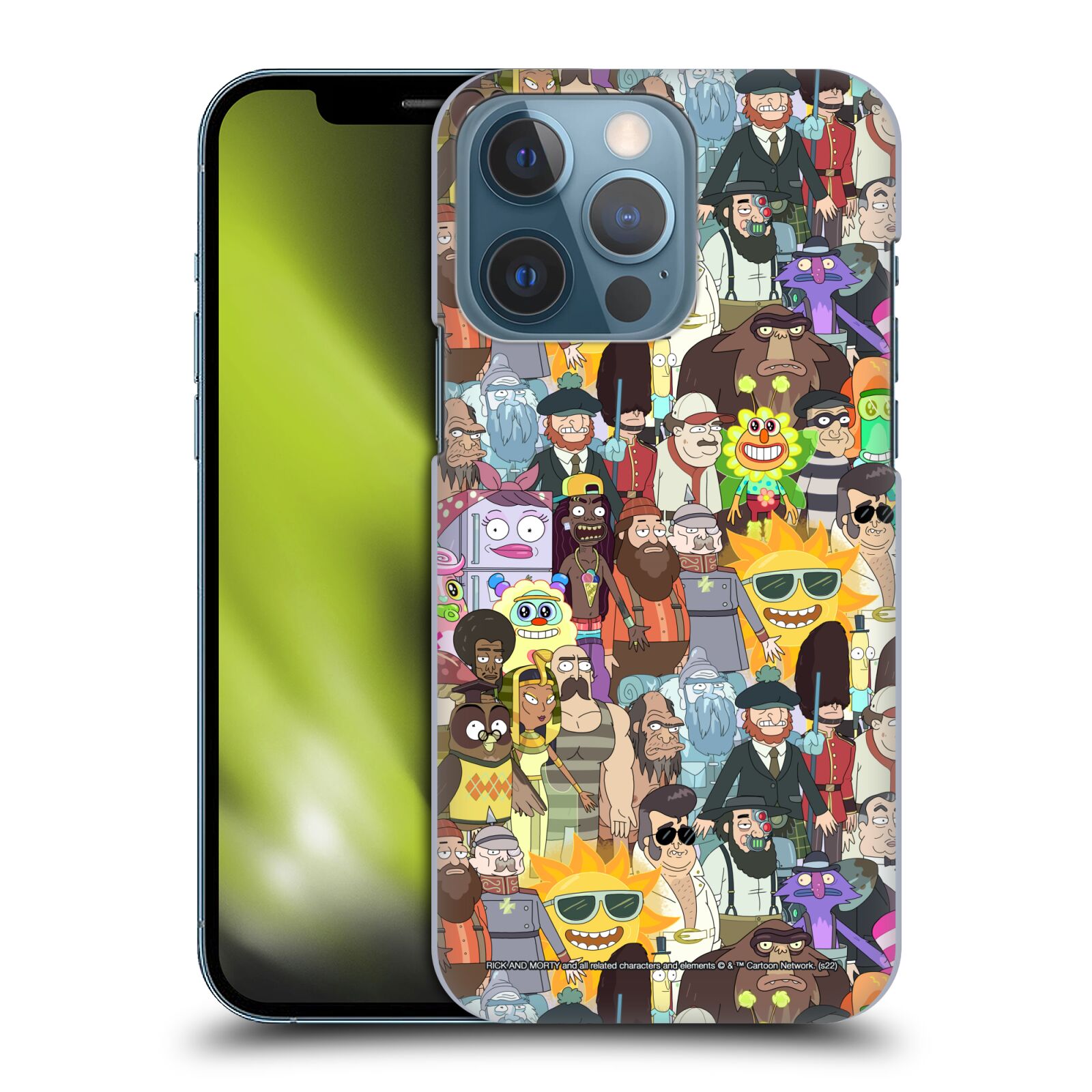 Obal na mobil Apple Iphone 13 PRO - HEAD CASE - Rick a Morty - 3. sezóna postavy