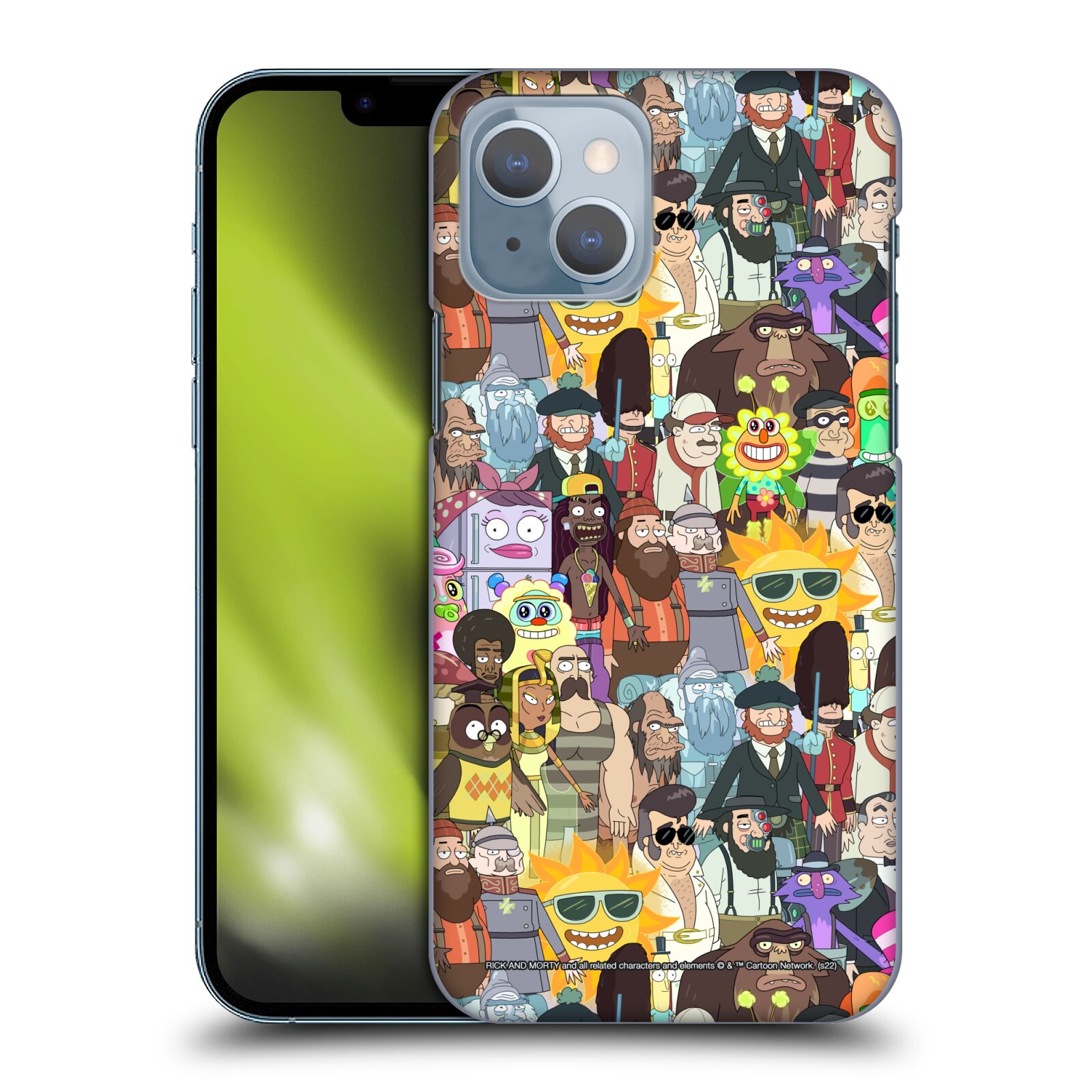 Obal na mobil Apple Iphone 14 - HEAD CASE - Rick a Morty - 3. sezóna postavy