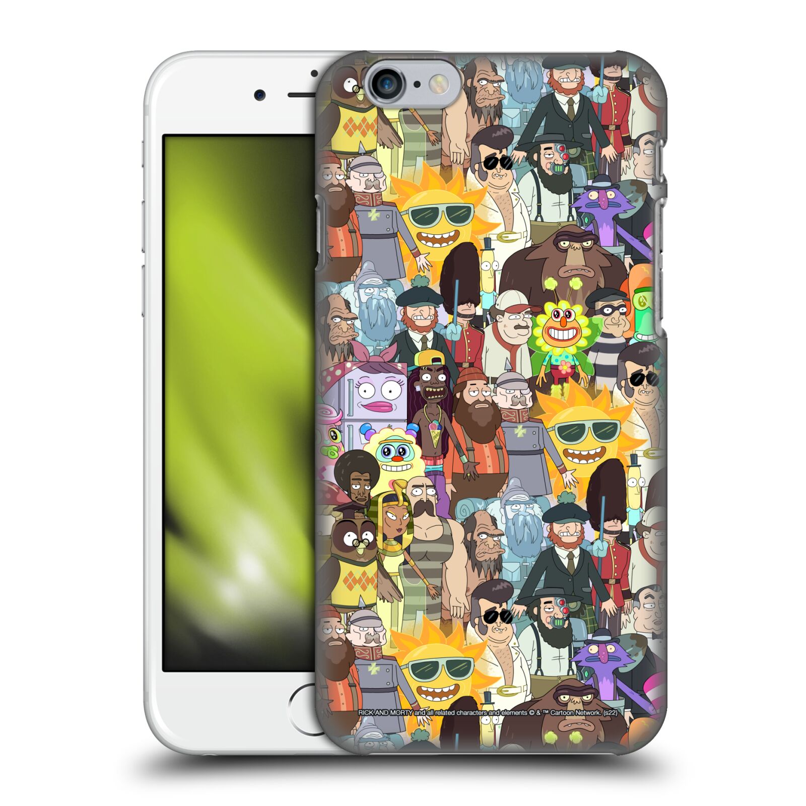 Obal na mobil Apple Iphone 6/6S - HEAD CASE - Rick a Morty - 3. sezóna postavy