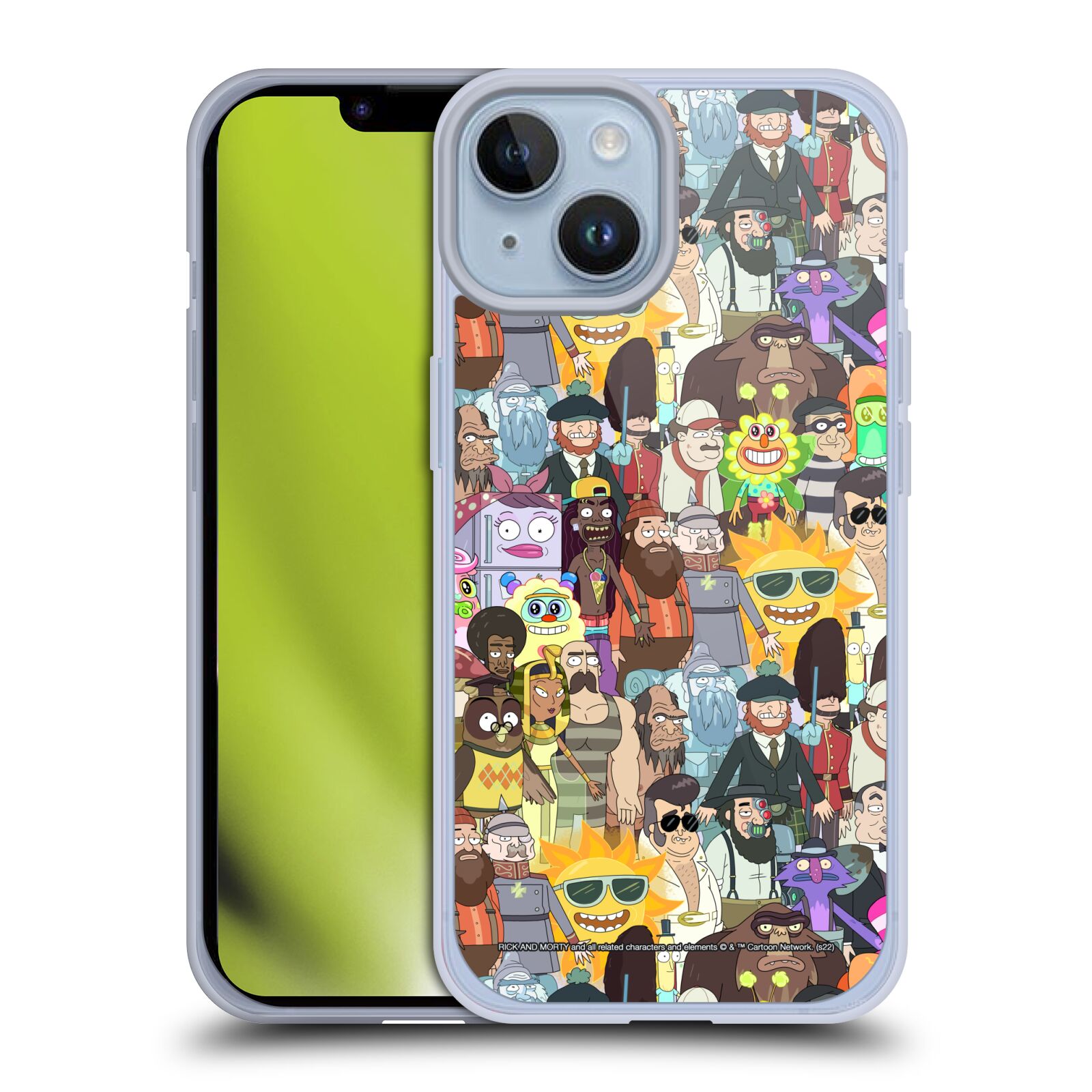 Obal na mobil Apple Iphone 14 - HEAD CASE - Rick a Morty - 3. sezóna postavy