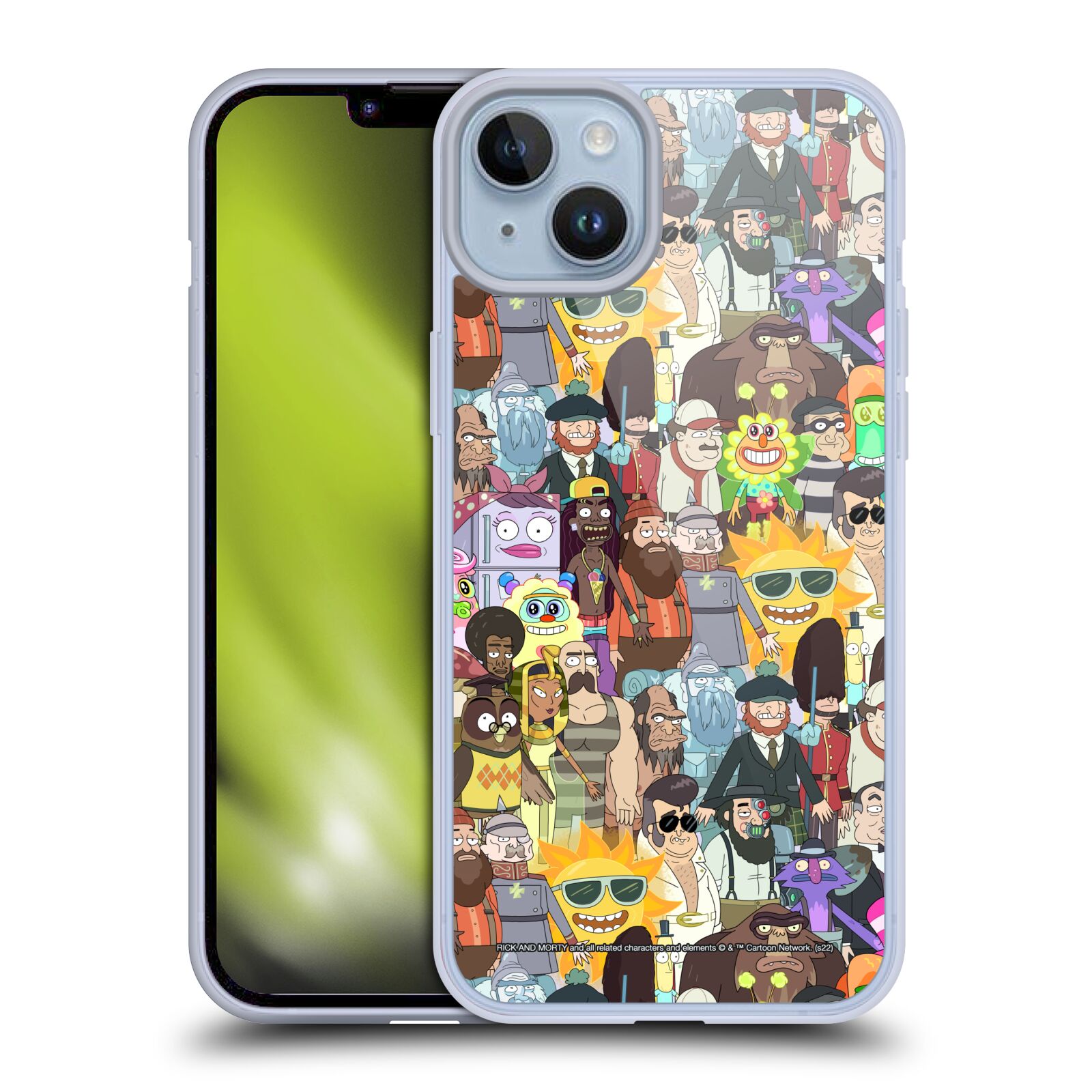 Obal na mobil Apple Iphone 14 PLUS - HEAD CASE - Rick a Morty - 3. sezóna postavy