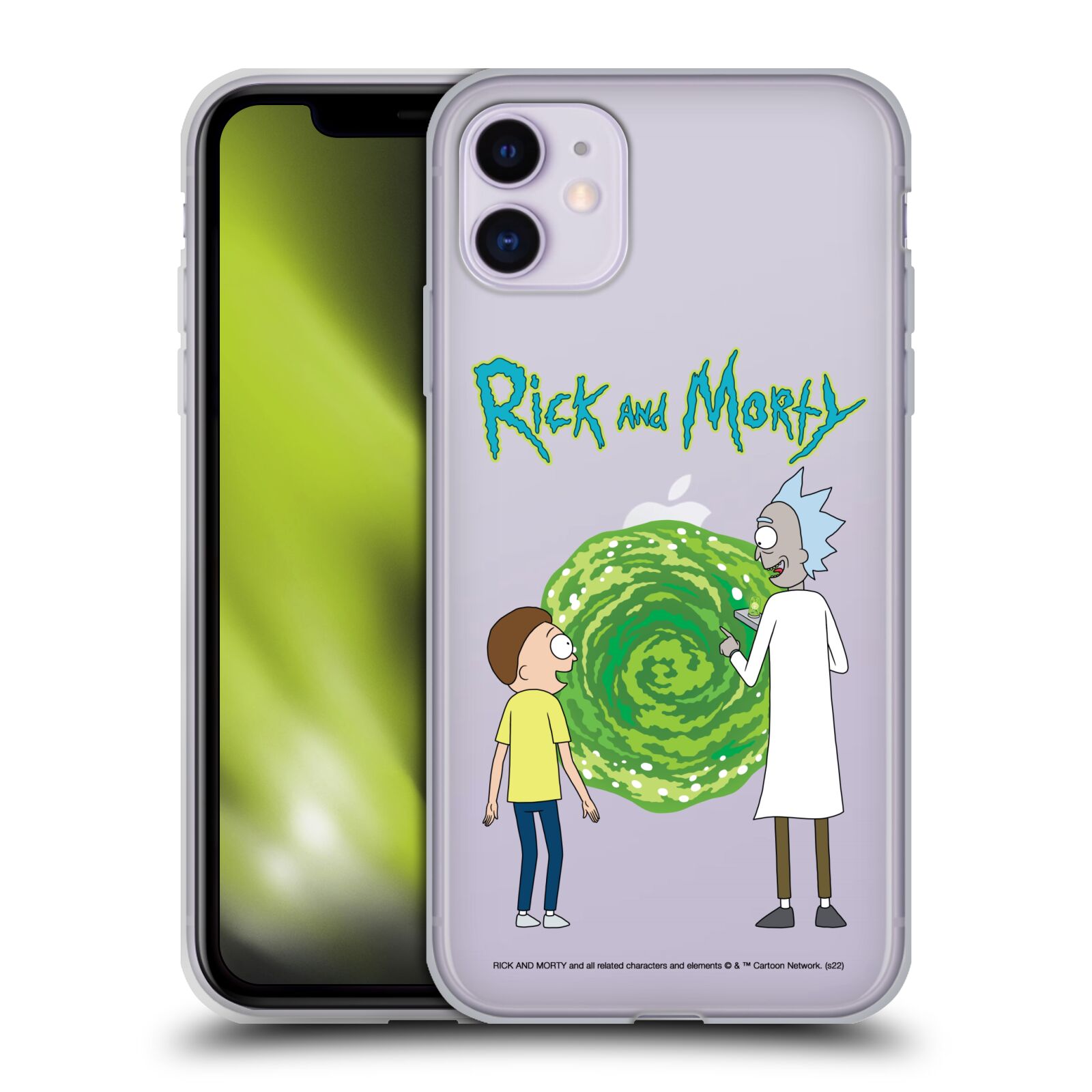 Silikonový obal na mobil Apple Iphone 11 - HEAD CASE - Rick a Morty - Zelená Díra
