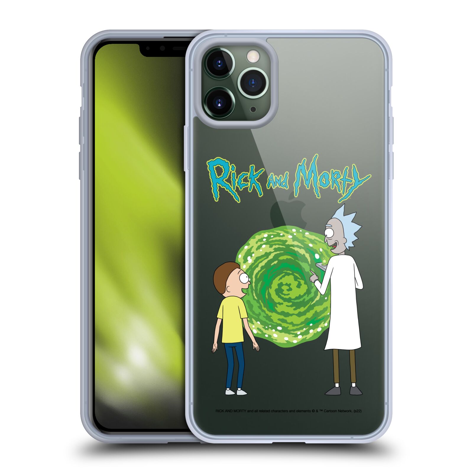 Silikonový obal na mobil Apple Iphone 11 PRO MAX - HEAD CASE - Rick a Morty - Zelená Díra