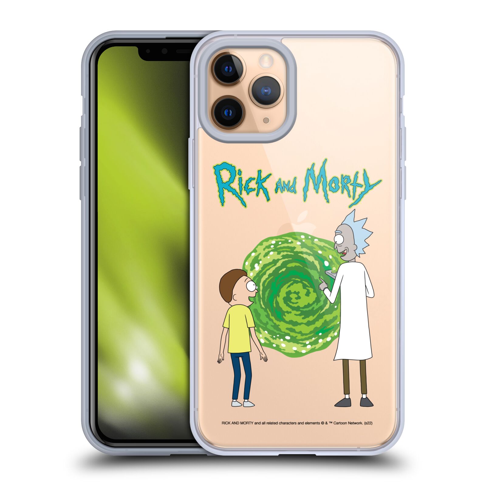 Silikonový obal na mobil Apple Iphone 11 PRO - HEAD CASE - Rick a Morty - Zelená Díra