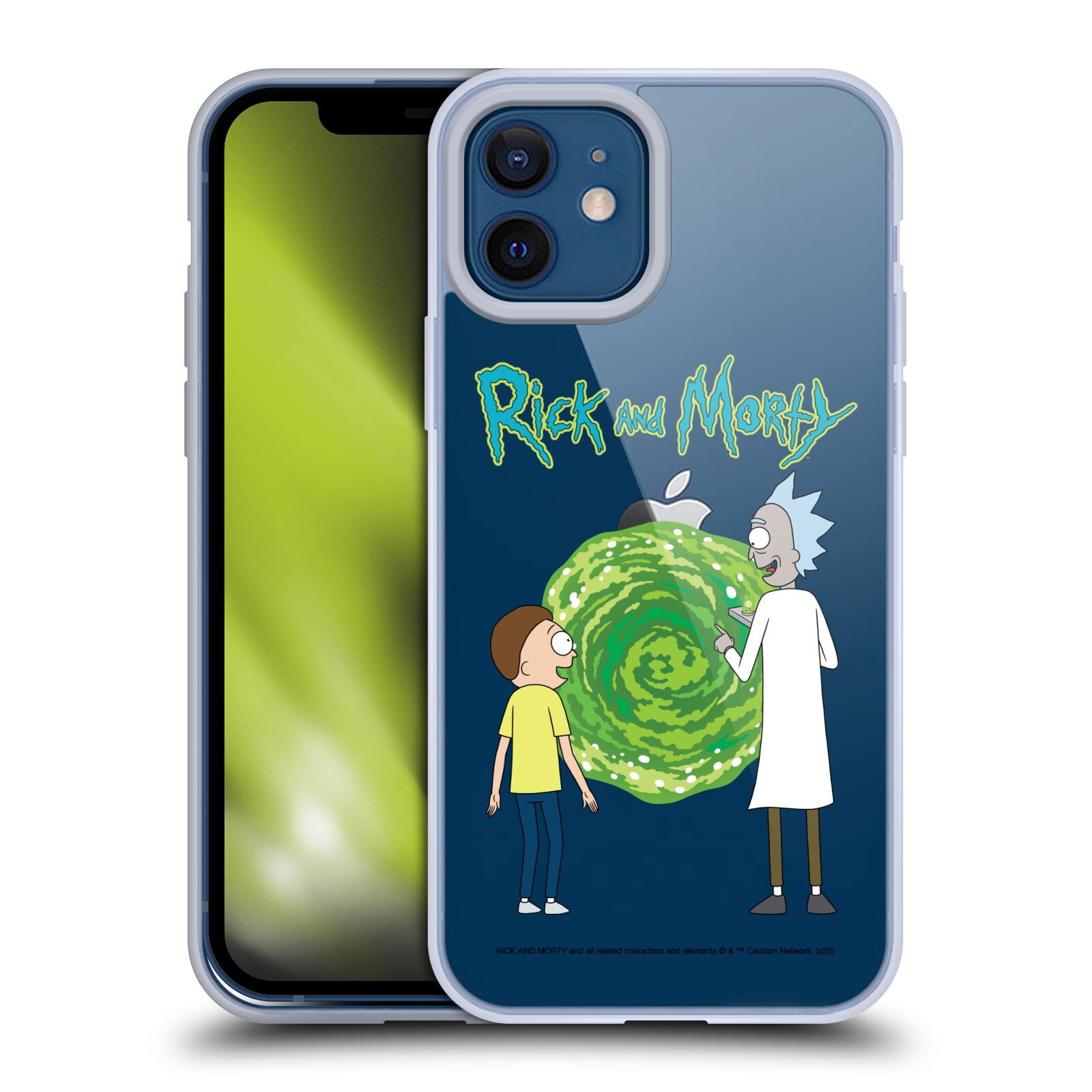 Silikonový obal na mobil Apple iPhone 12 / iPhone 12 Pro - HEAD CASE - Rick a Morty - Zelená Díra