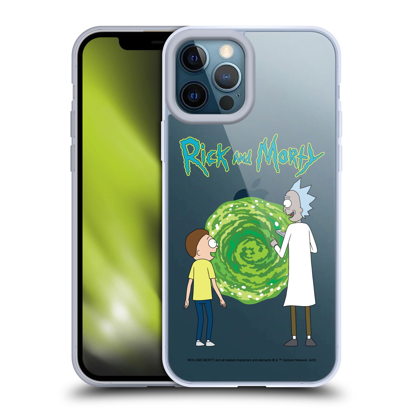 Silikonový obal na mobil Apple iPhone 12 PRO MAX - HEAD CASE - Rick a Morty - Zelená Díra