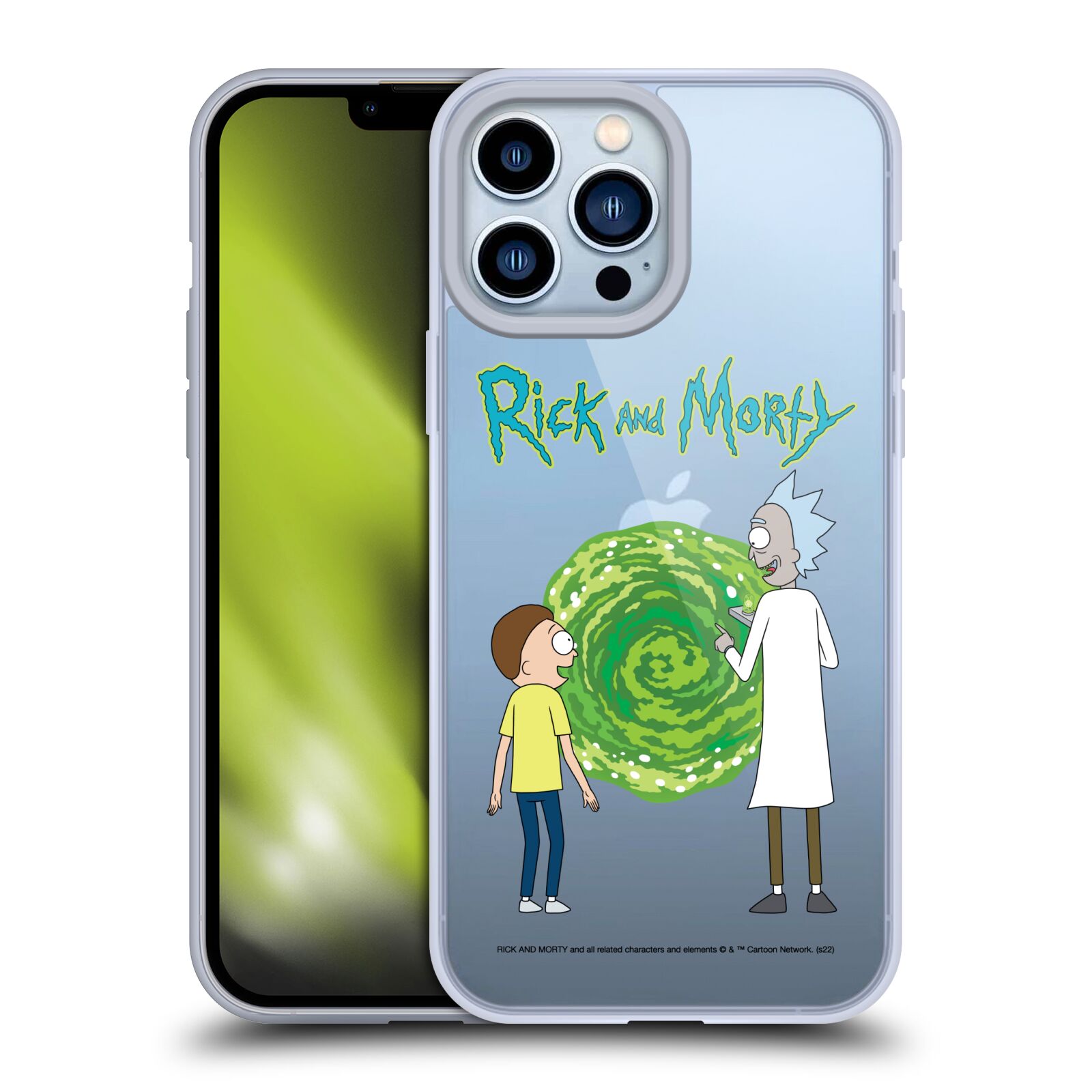 Silikonový obal na mobil Apple iPhone 13 PRO MAX - HEAD CASE - Rick a Morty - Zelená Díra