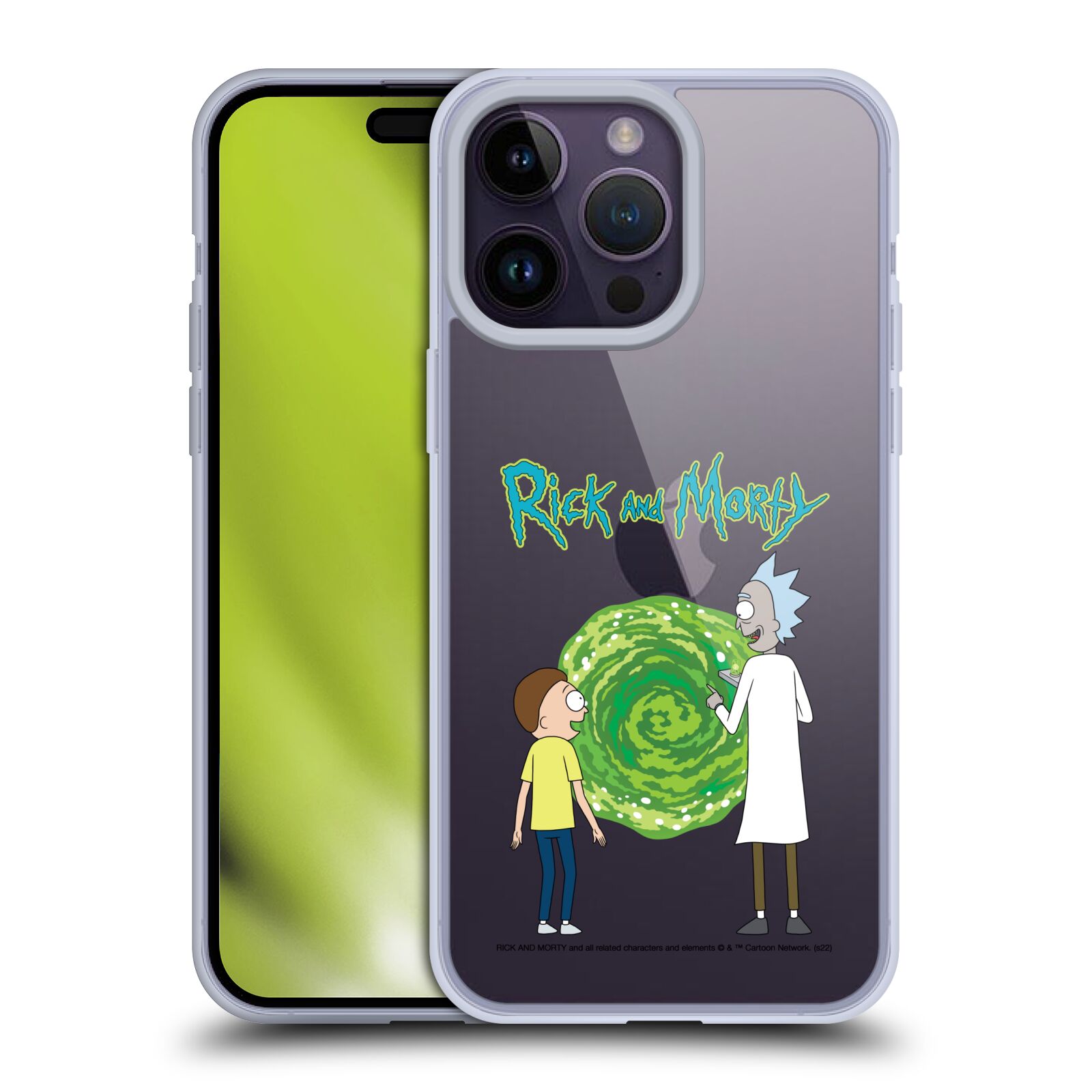 Silikonový obal na mobil Apple iPhone 14 PRO MAX - HEAD CASE - Rick a Morty - Zelená Díra