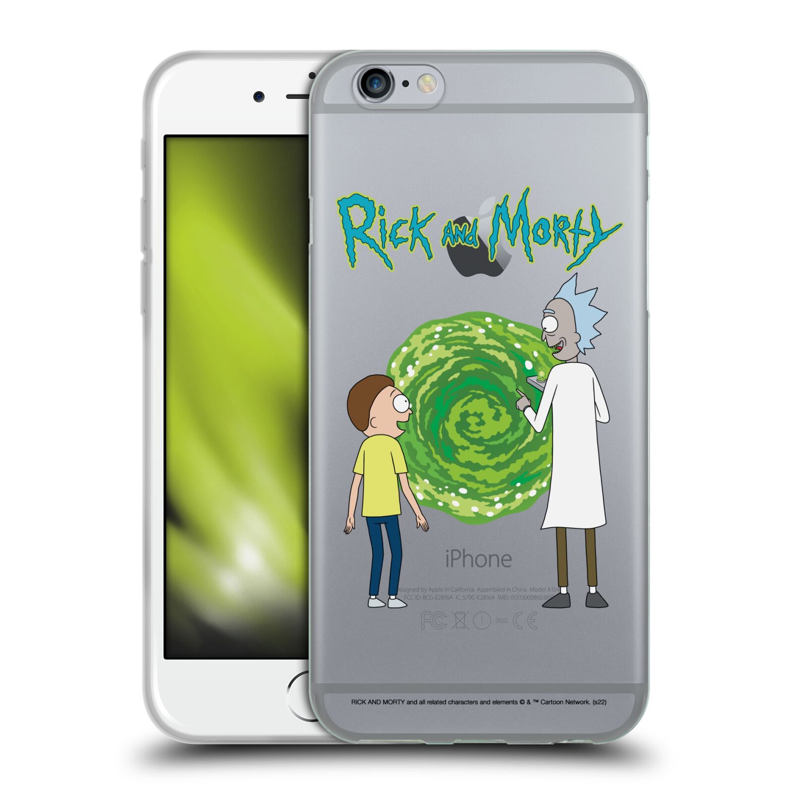 Silikonový obal na mobil Apple Iphone 6/6S  - HEAD CASE - Rick a Morty - Zelená Díra