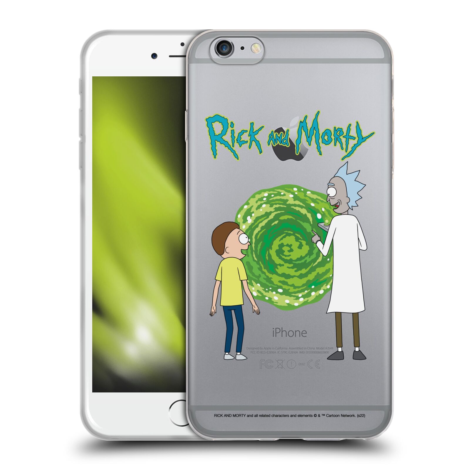 Silikonový obal na mobil Apple Iphone 6+ / 6S Plus - HEAD CASE - Rick a Morty - Zelená Díra