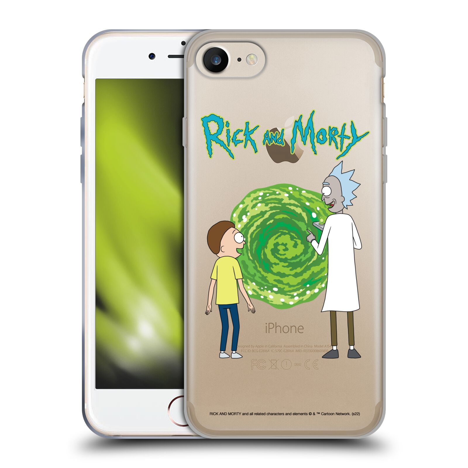 Silikonový obal na mobil Apple Iphone 7/8/SE2020 - HEAD CASE - Rick a Morty - Zelená Díra