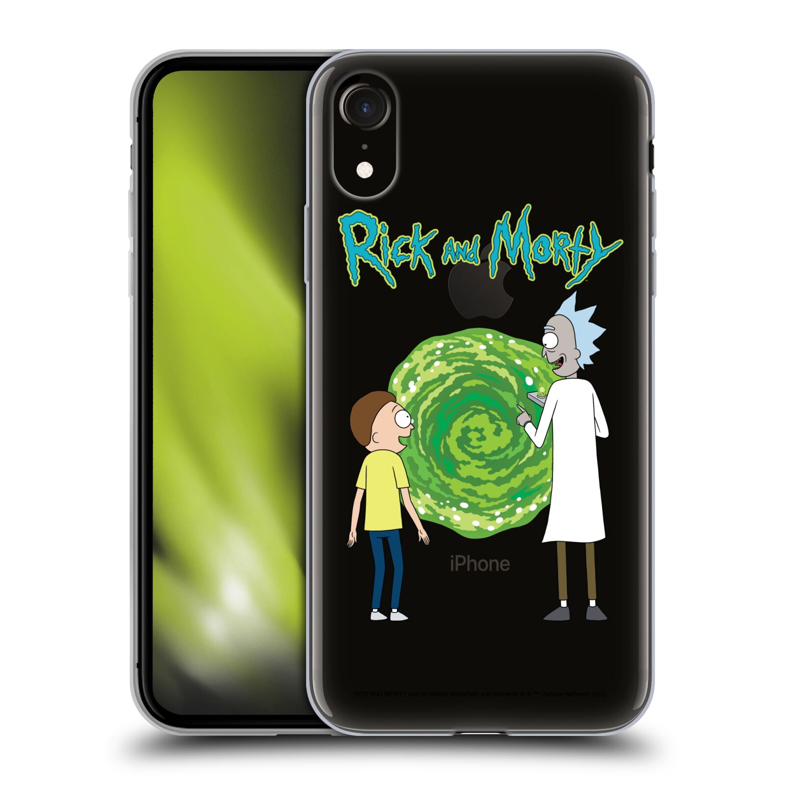 Silikonový obal na mobil Apple Iphone XR - HEAD CASE - Rick a Morty - Zelená Díra