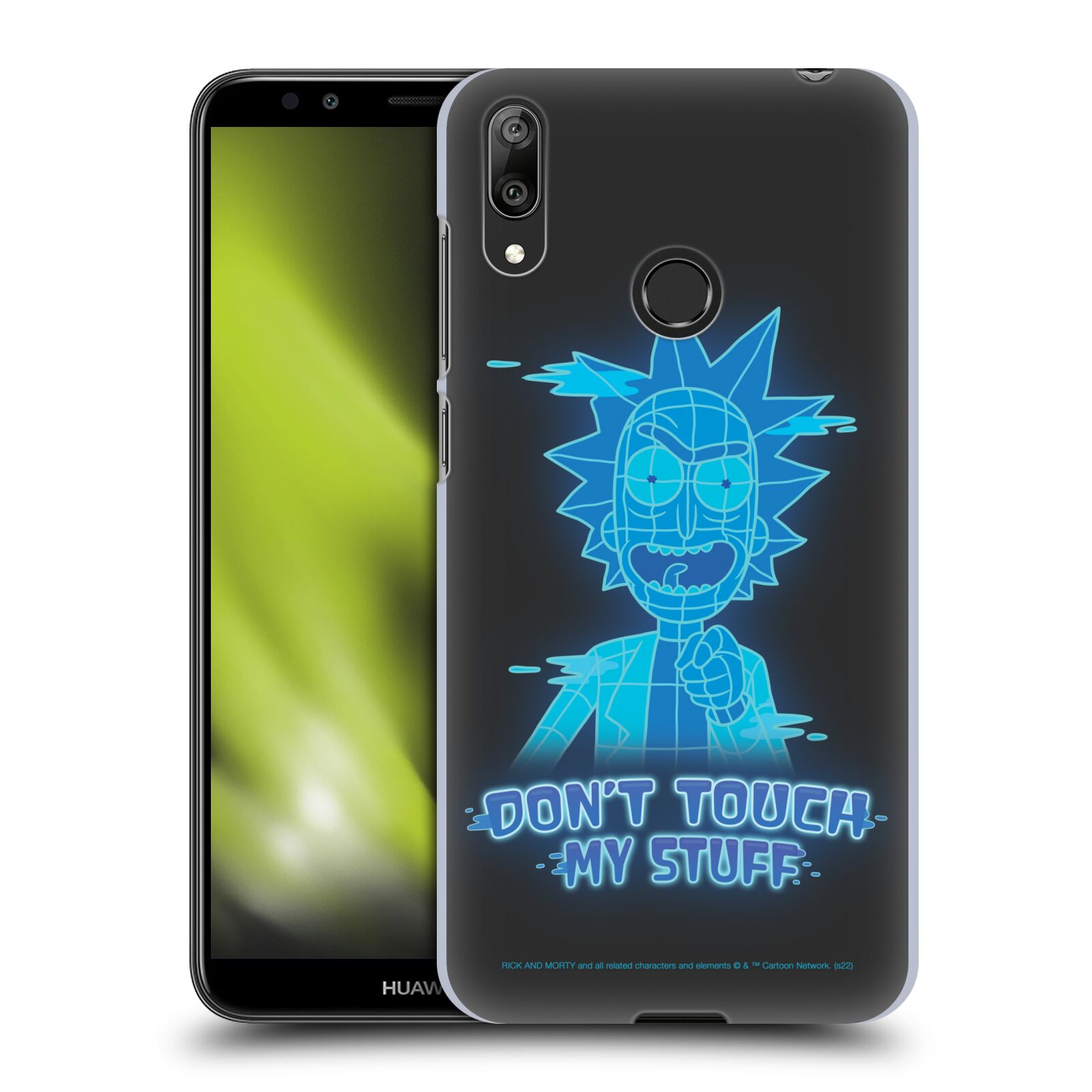 Obal na mobil Huawei Y7 2019 - HEAD CASE - Rick a Morty - Nedotýkat se